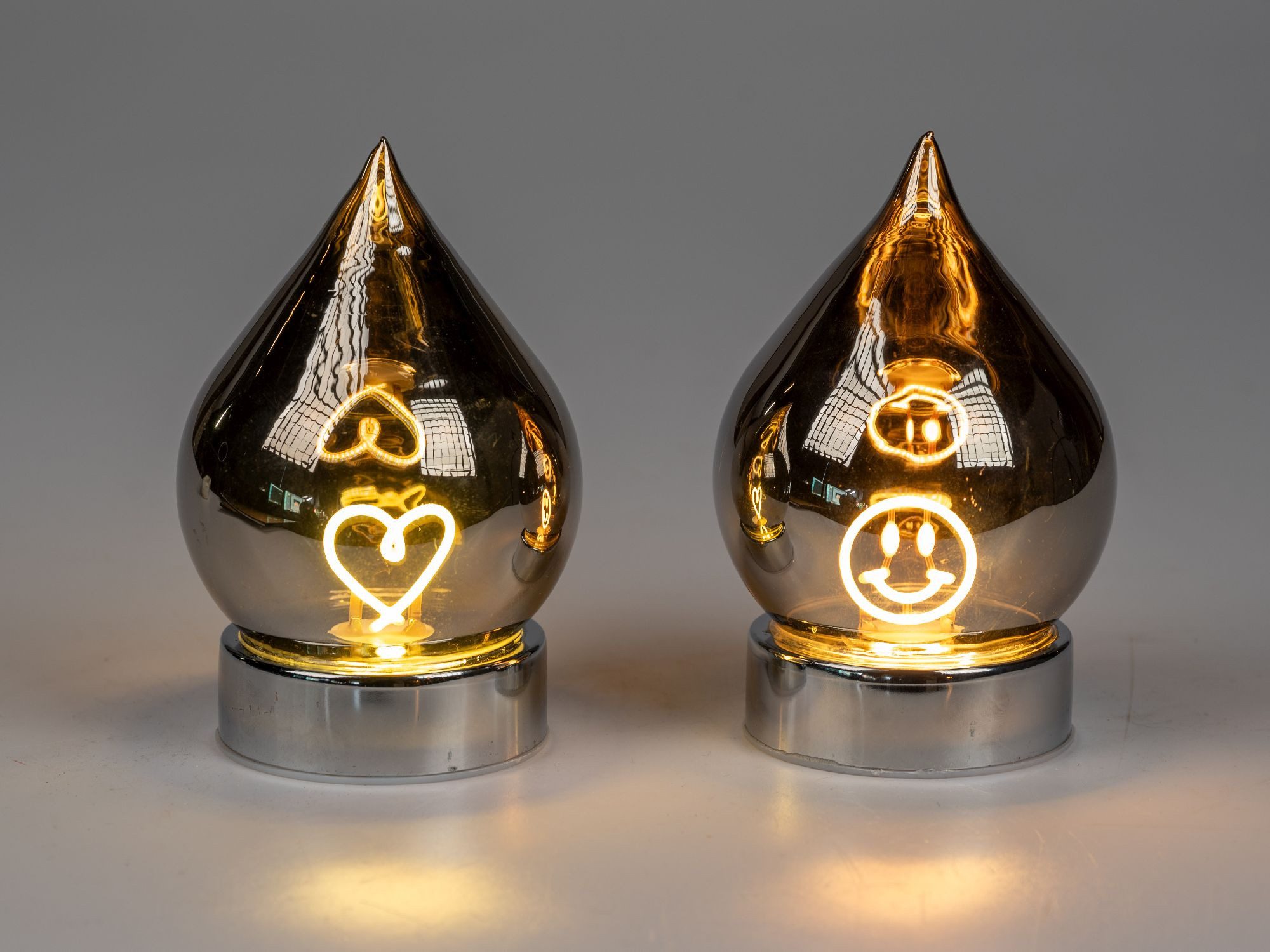 formano LED Tischleuchte Magic, Mit Timerfunktion, Schwarz, Motiv: Smiley günstig online kaufen