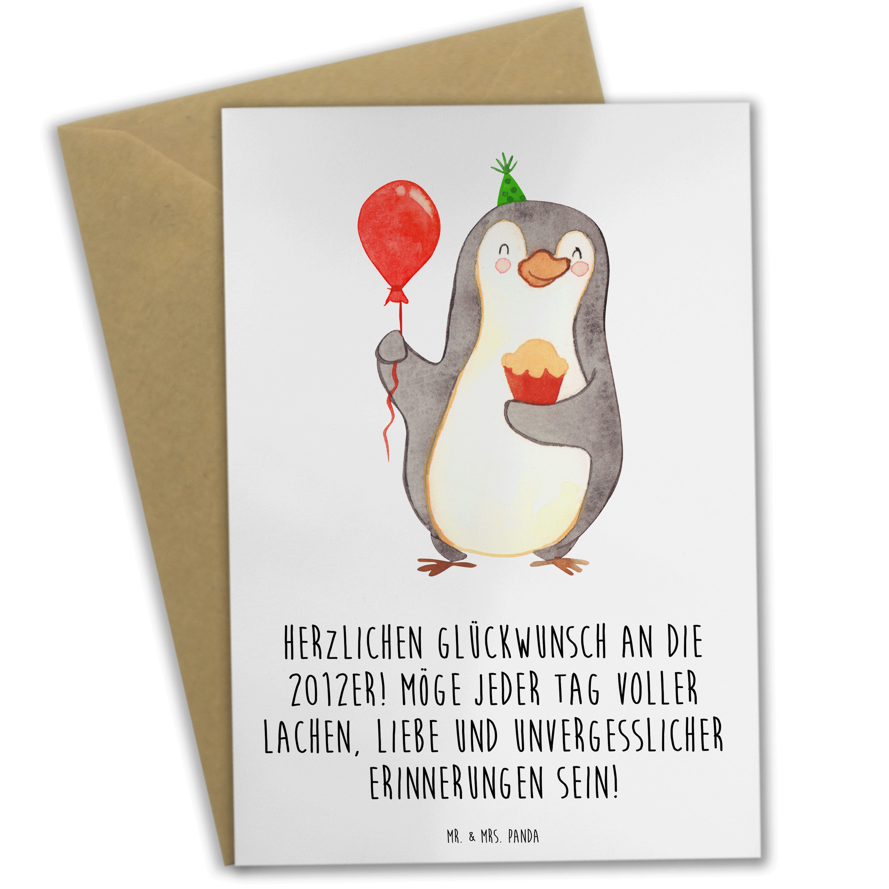 Grußkarte 2012 Geburtstag Glückwünsche - Weiß - Geschenk, Liebe, Geburtstagskar