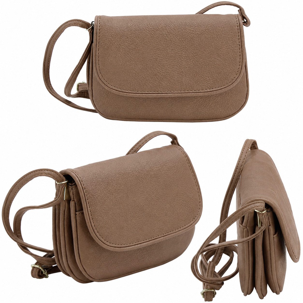 J JONES JENNIFER JONES Umhängetasche Kleine Damen Schultertasche Abendtasche zum Ausgehen, viele Fächer, Hauptfach mit Reißverschluss