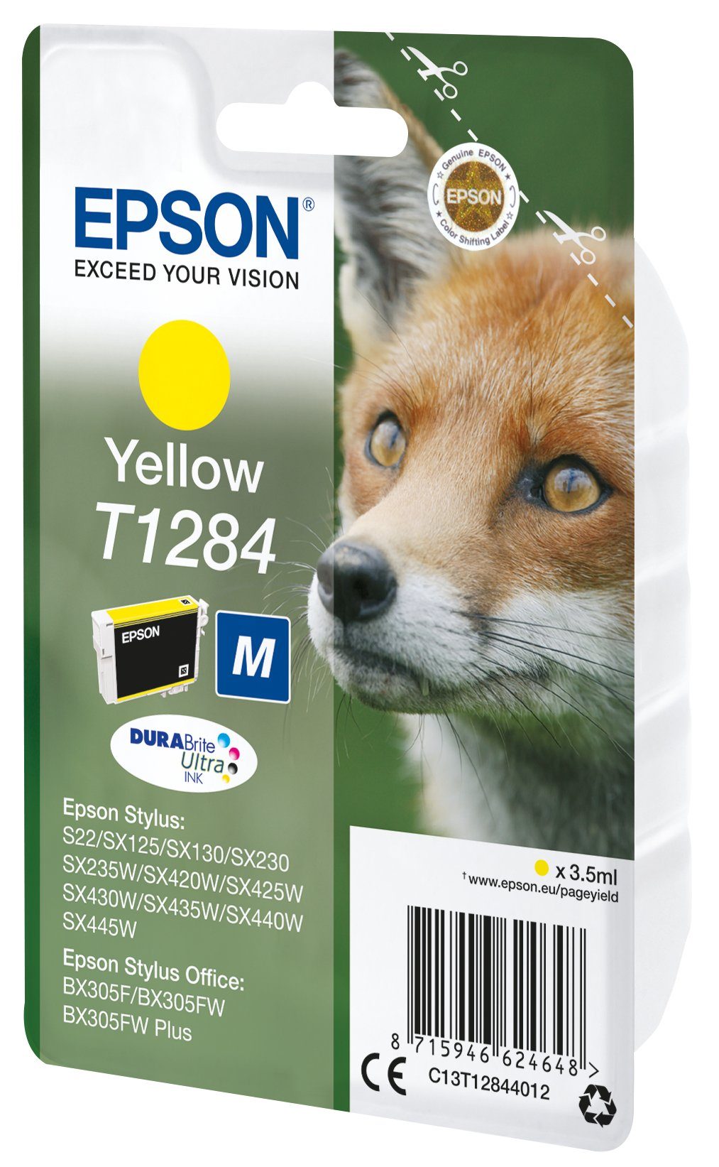 Epson Ink Ultra T1284 Tintenpatrone Singlepack Epson gelb DURABrite Fox Yellow