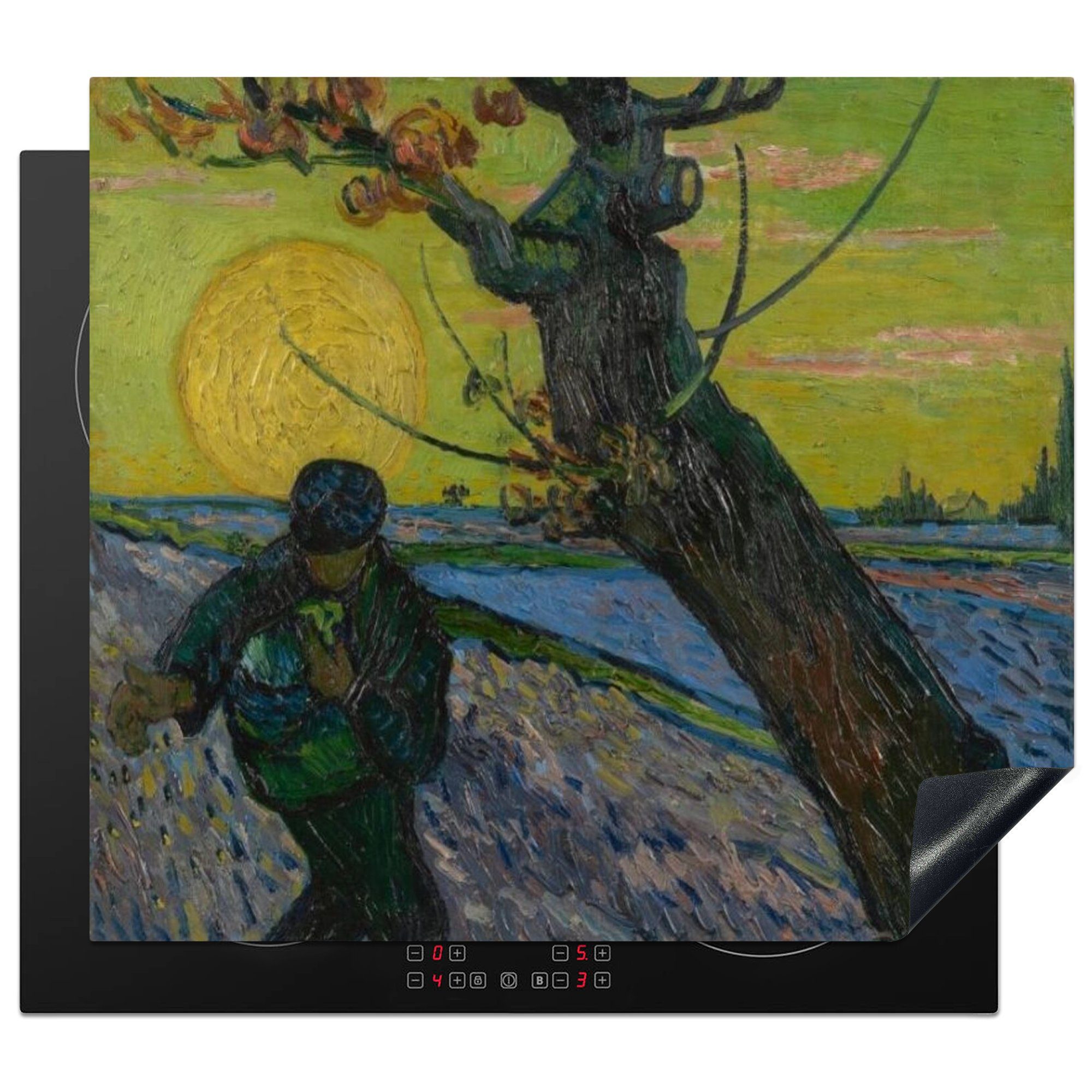 MuchoWow Herdblende-/Abdeckplatte Der Sämann - Vincent van Gogh, Vinyl, (1 tlg), 59x52 cm, Ceranfeldabdeckung für die küche, Induktionsmatte