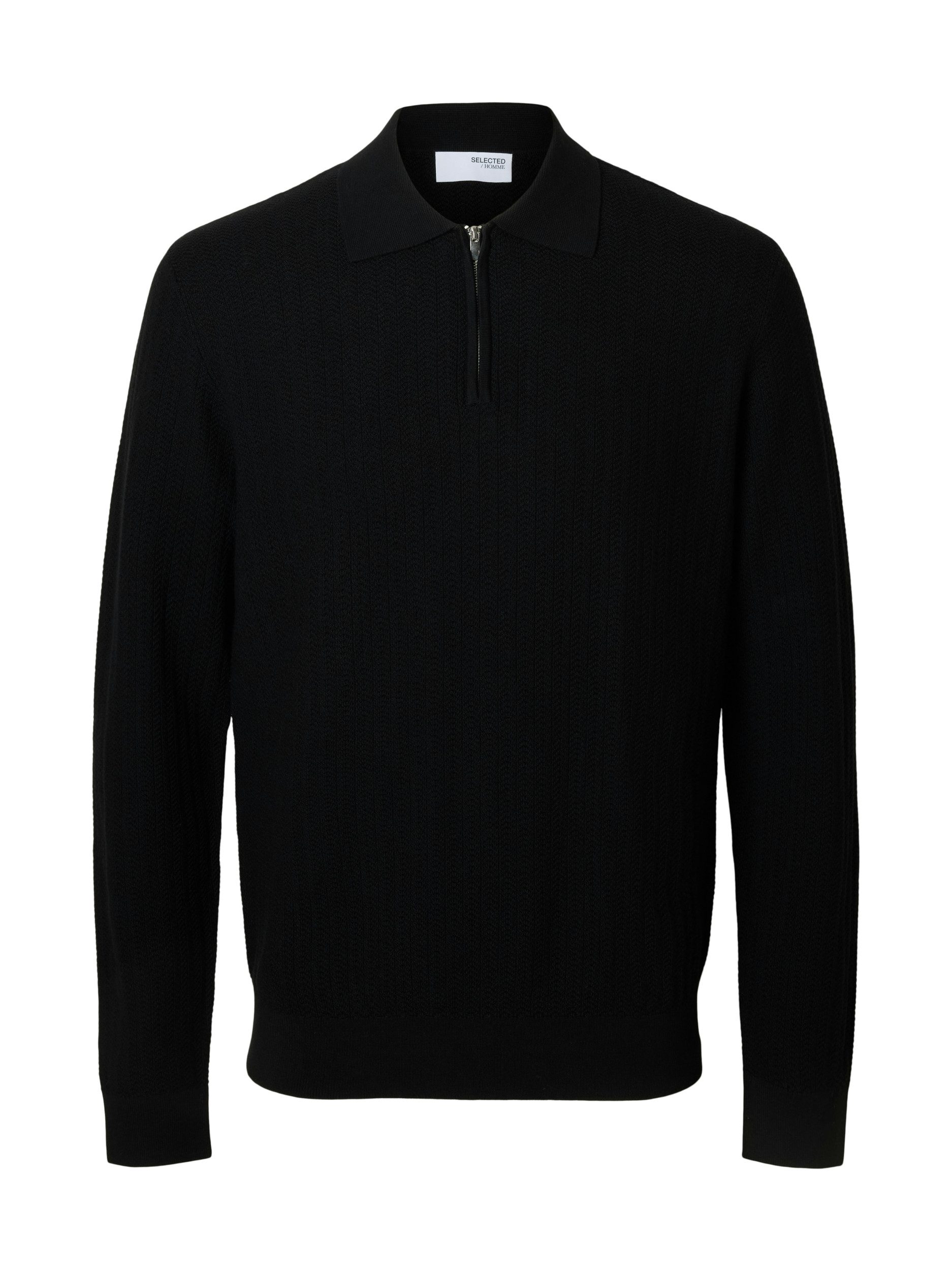 SELECTED HOMME Вязаные свитера SLHCRAN LS KNIT STRUCTURE HALF ZIP