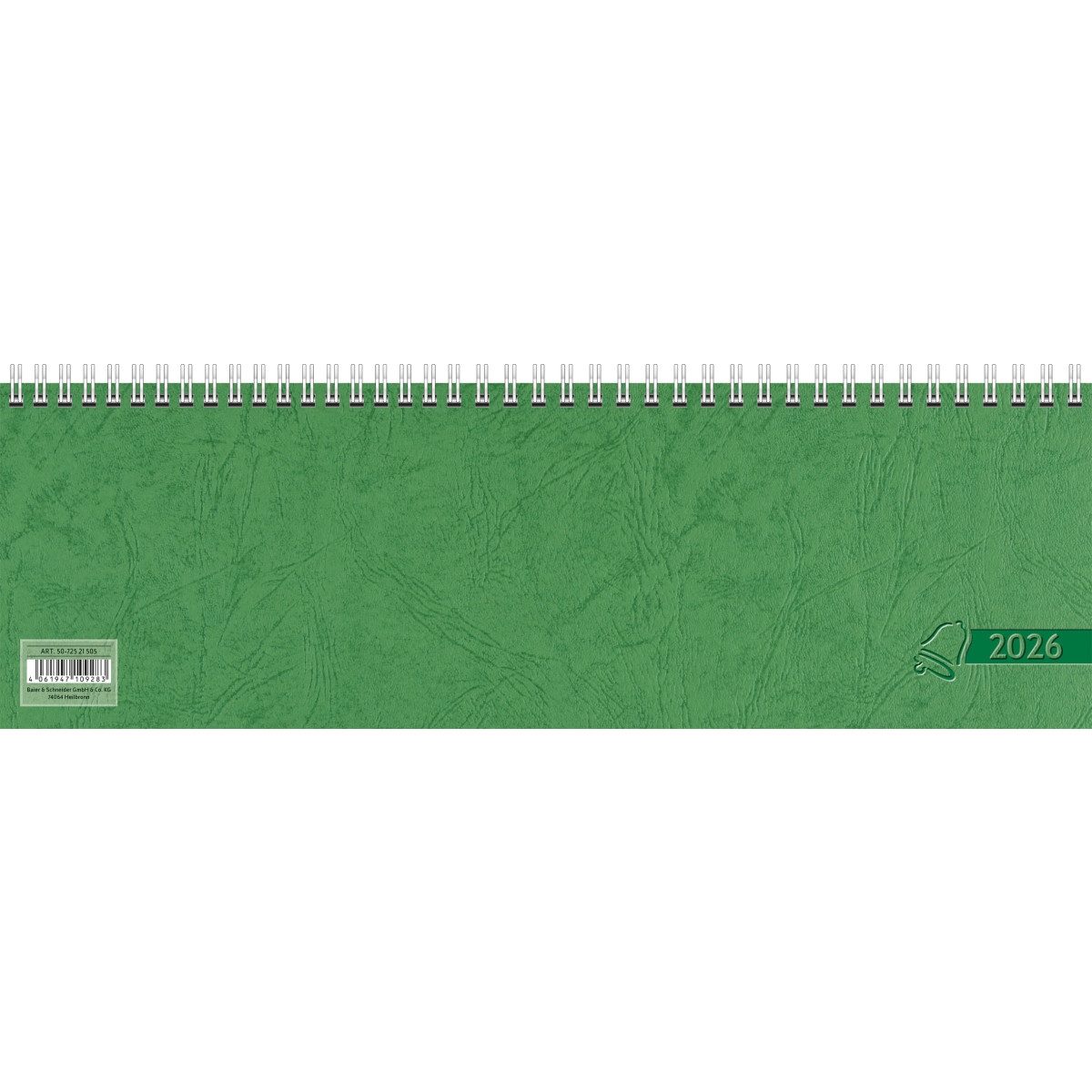 GLOCKEN Schreibtischkalender Tisch-Querkalender 327x112mm 1 Woche auf einer 2 Seite grün Kalendariu
