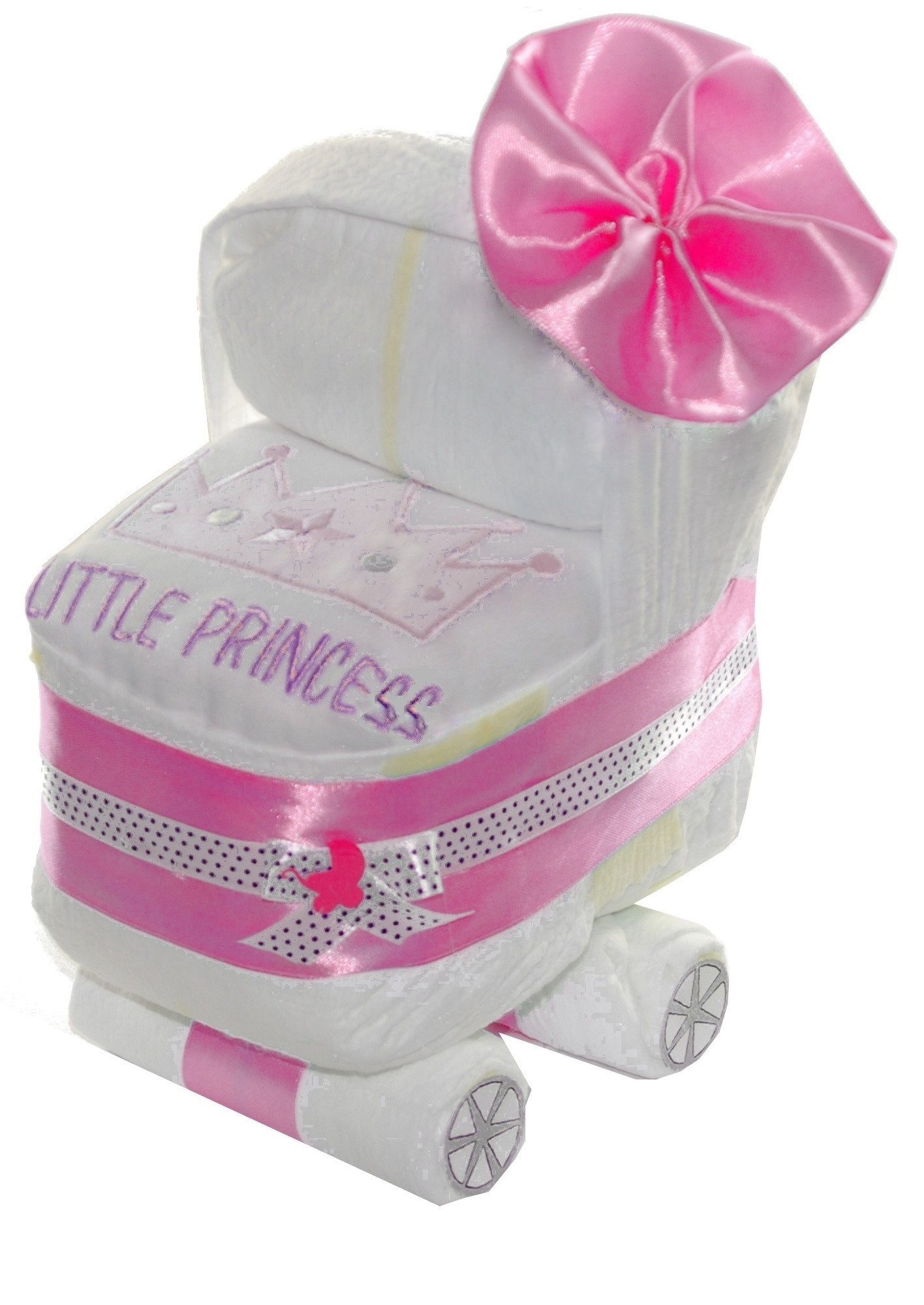 Neugeborenen-Geschenkset Windeltorte I Kleiner Windelwagen