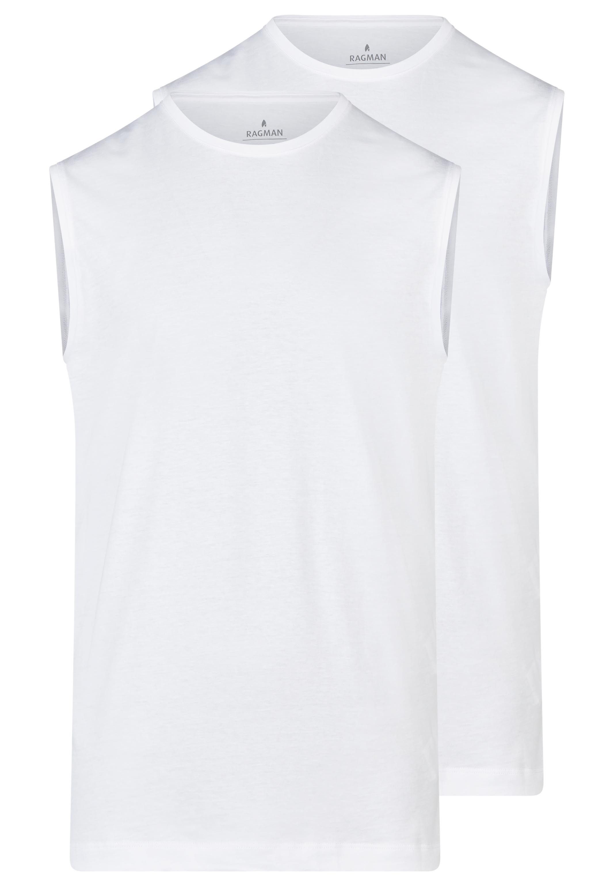 RAGMAN Unterhemd 2er Pack Basic (Spar-Set, 2-St) Unterhemd / Tanktop - Baumwolle - Atmungsaktiv