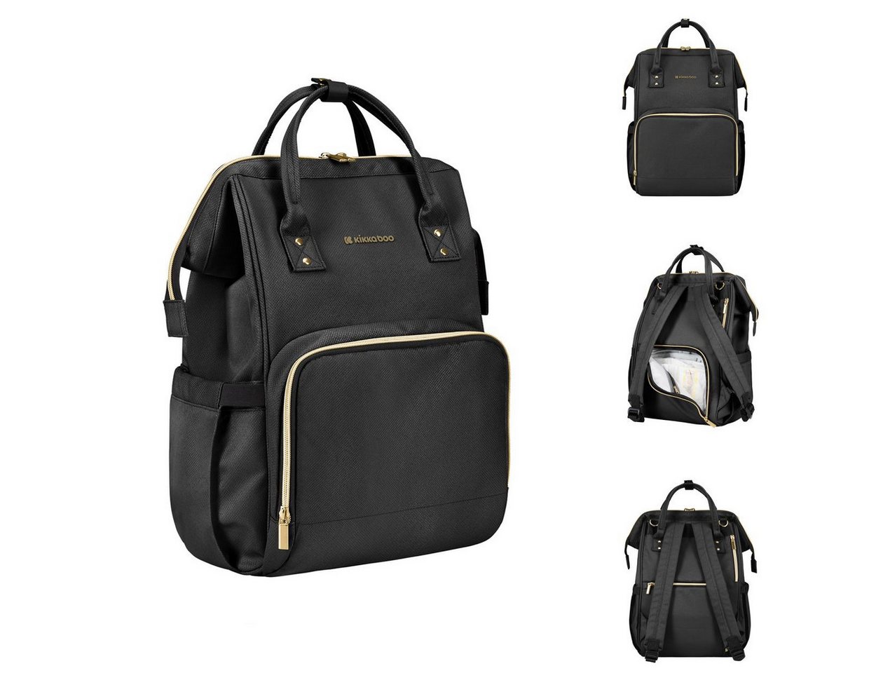 Kikkaboo Wickeltasche Siena (1-tlg), Wickelunterlage, Thermo-Flaschenfächer, wasserabweisende Tasche