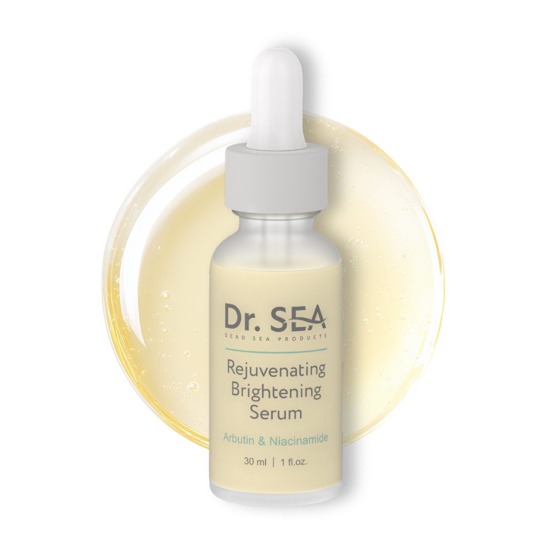 DR. SEA Gesichtsserum Verjüngendes aufhellendes Serum Niacinamid Arbutin, Mit Niacinamid, Vitamin E, Panthenol und Totes Meer Mineralien