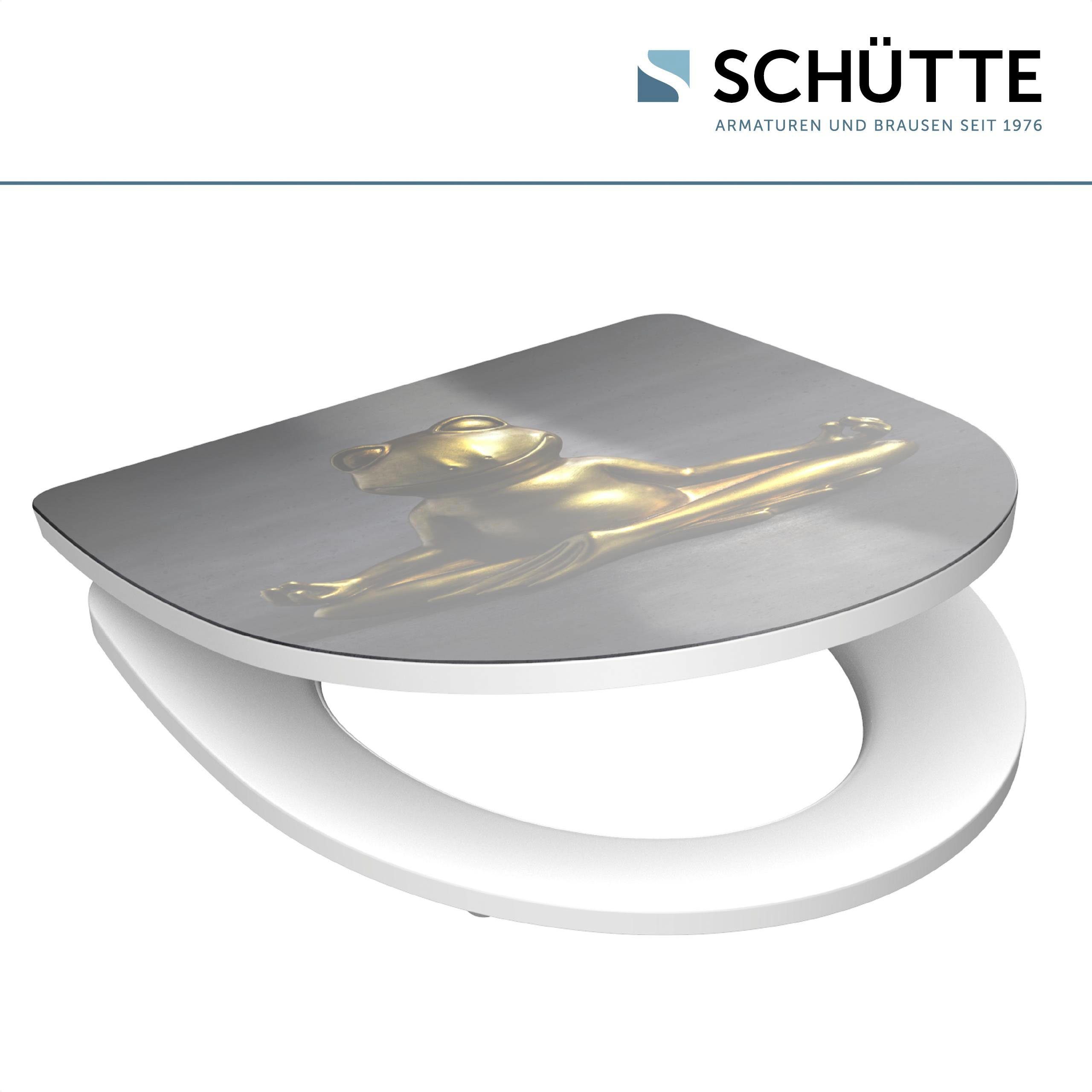 Schütte WC-Sitz Relaxing Frog, Duroplast, mit Absenkautomatik und Schnellverschluss, High Gloss
