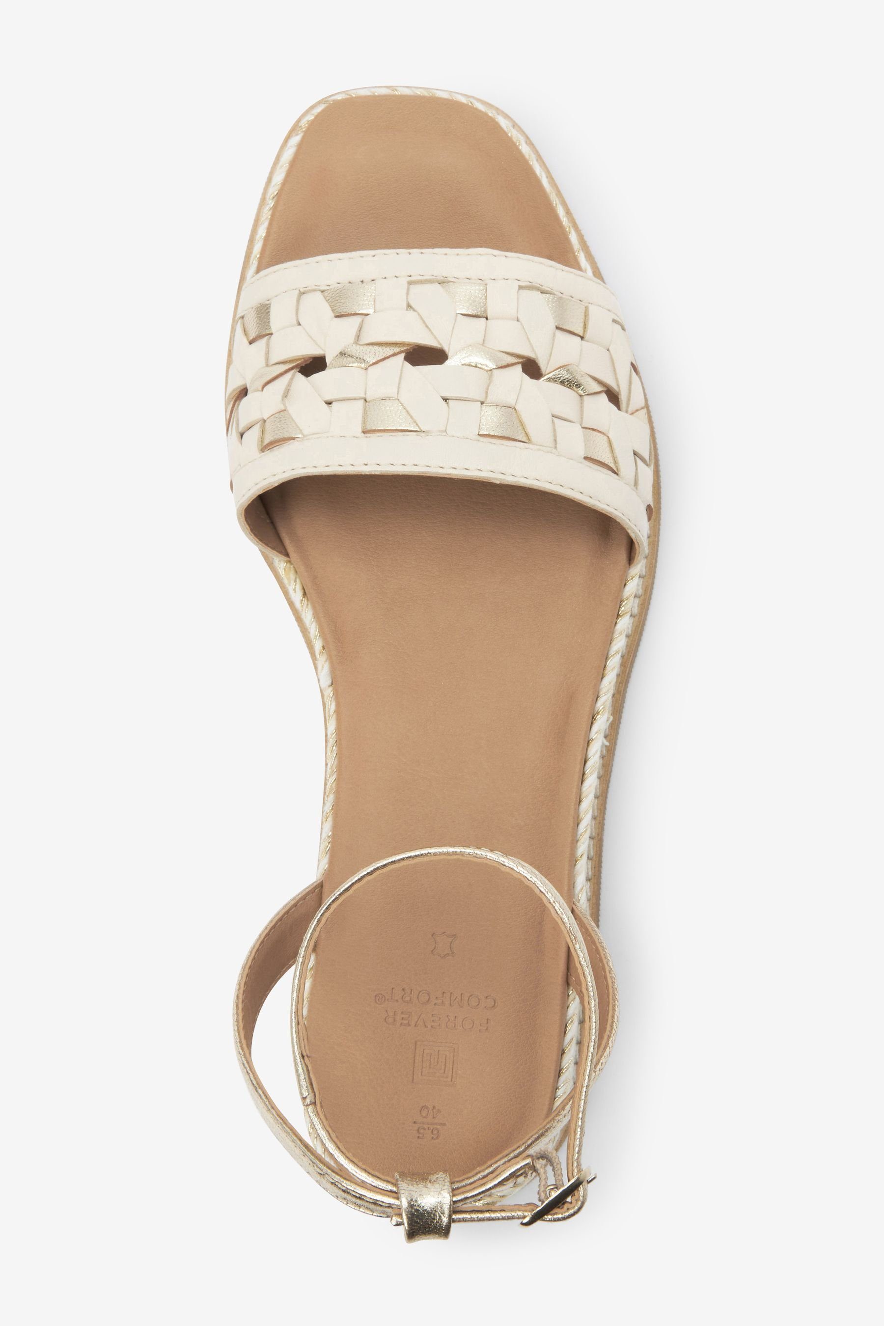 Next Forever Comfort® Sandalen aus Leder, extra weit Keilsandalette (1-tlg)