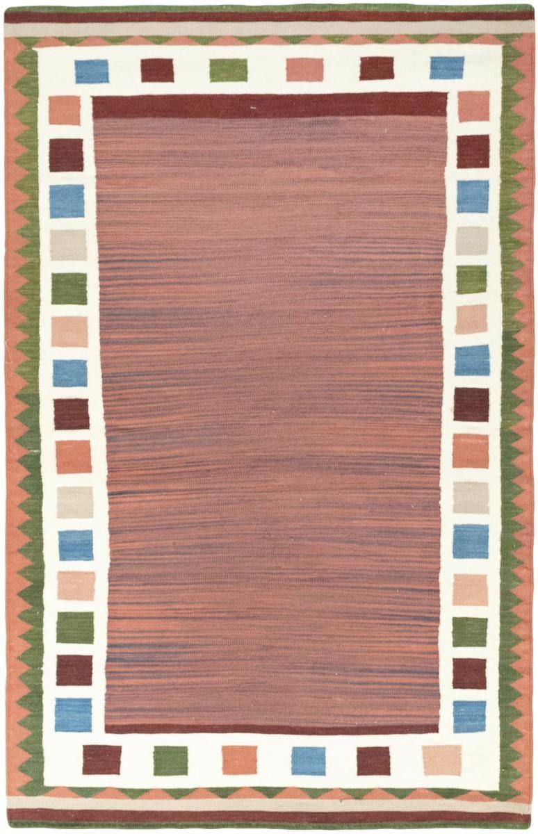 Orientteppich Kelim Fars Kandou 126x201 Handgewebter Orientteppich / Perserteppich, Nain Trading, rechteckig, Höhe: 4 mm