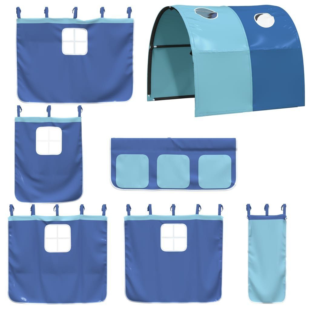 vidaXL Betthimmel Vorhänge für Hochbett mit Tunnel Blau Polyester günstig online kaufen