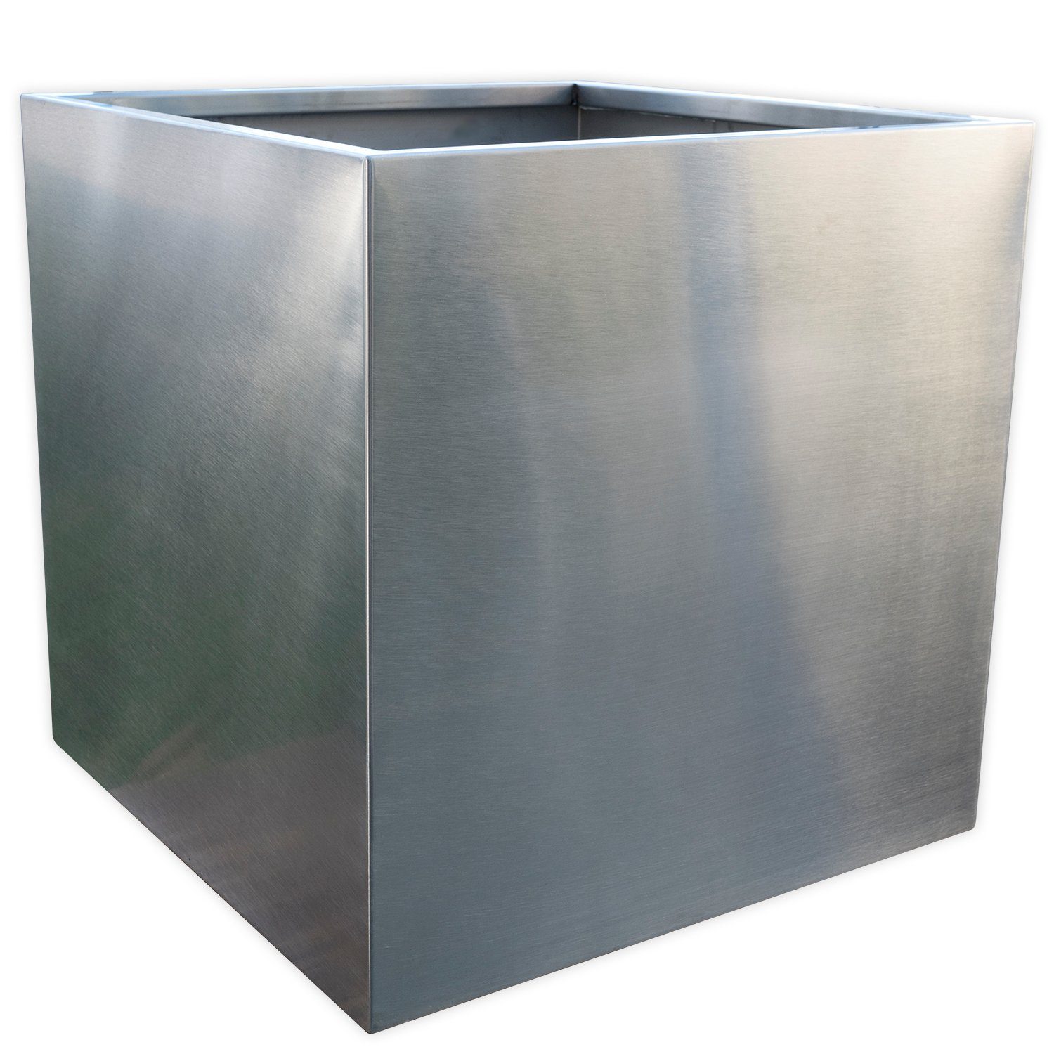 Köhko Pflanzkübel KÖHKO Blumenkübel Edelstahl "VIVO" matt gebürsteter Pflanztopf Quadrat