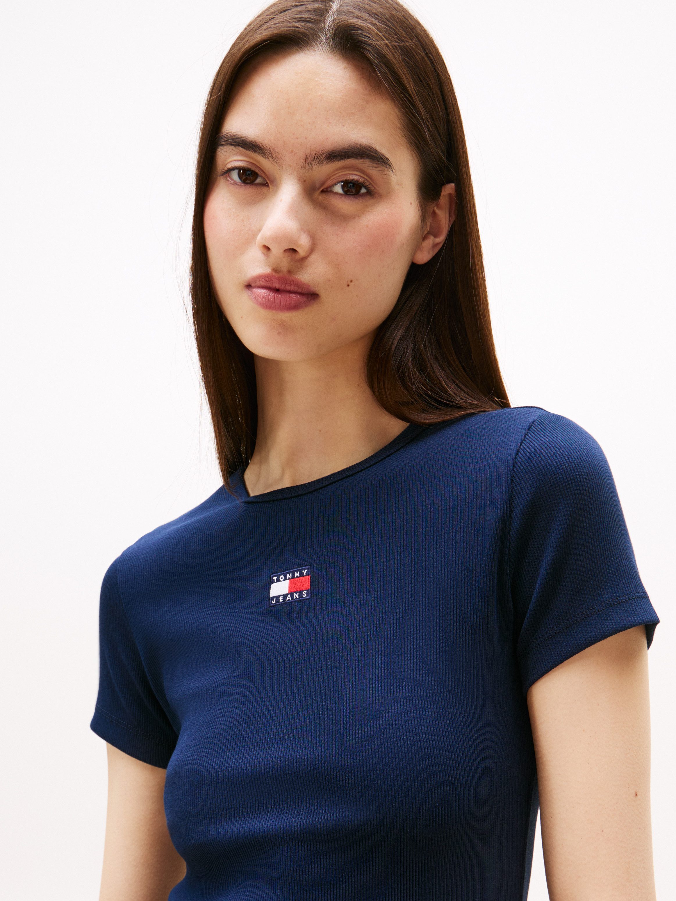 Tommy Jeans Kurzarmshirt TJW SLIM BADGE günstig online kaufen