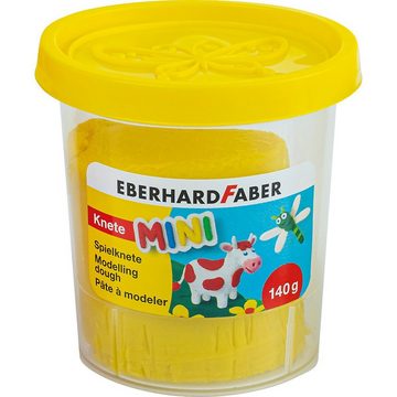 Eberhard Faber Knete Spielknete Basisfarben weiß, gelb, rot, blau - 4x 140g (4-tlg), 4 Stempelmotive im Deckel