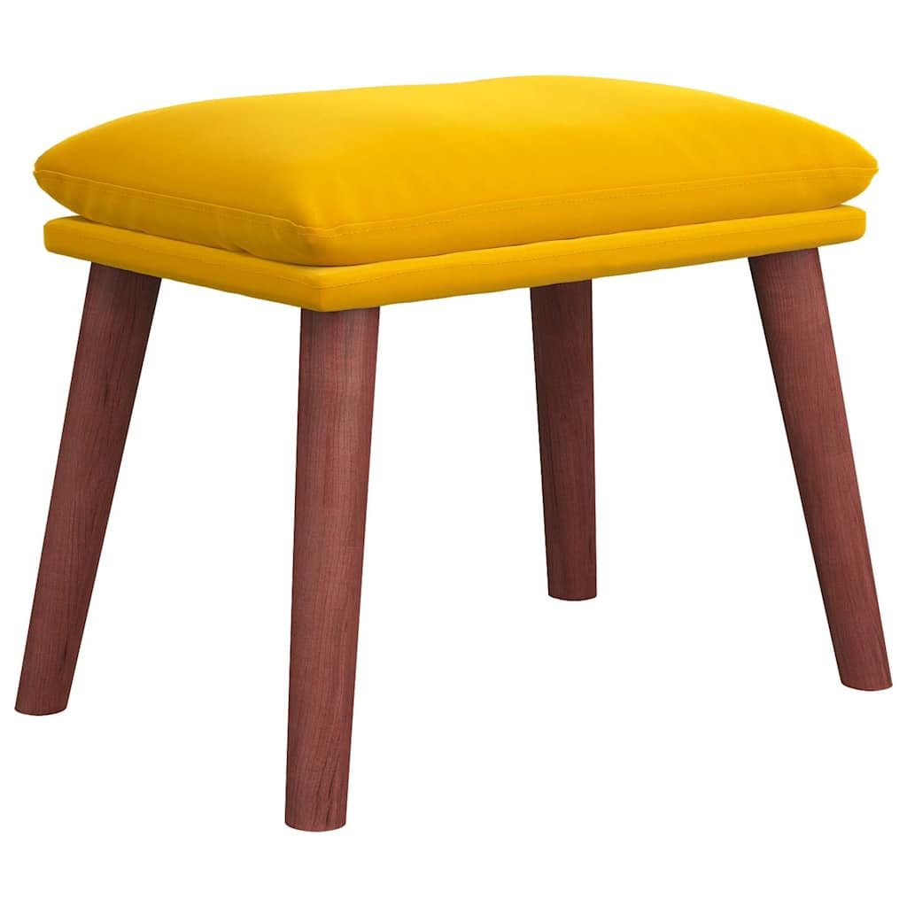 vidaXL Polsterhocker Fußhocker Senfgelb 45x29,5x35 cm Samt (1 St)