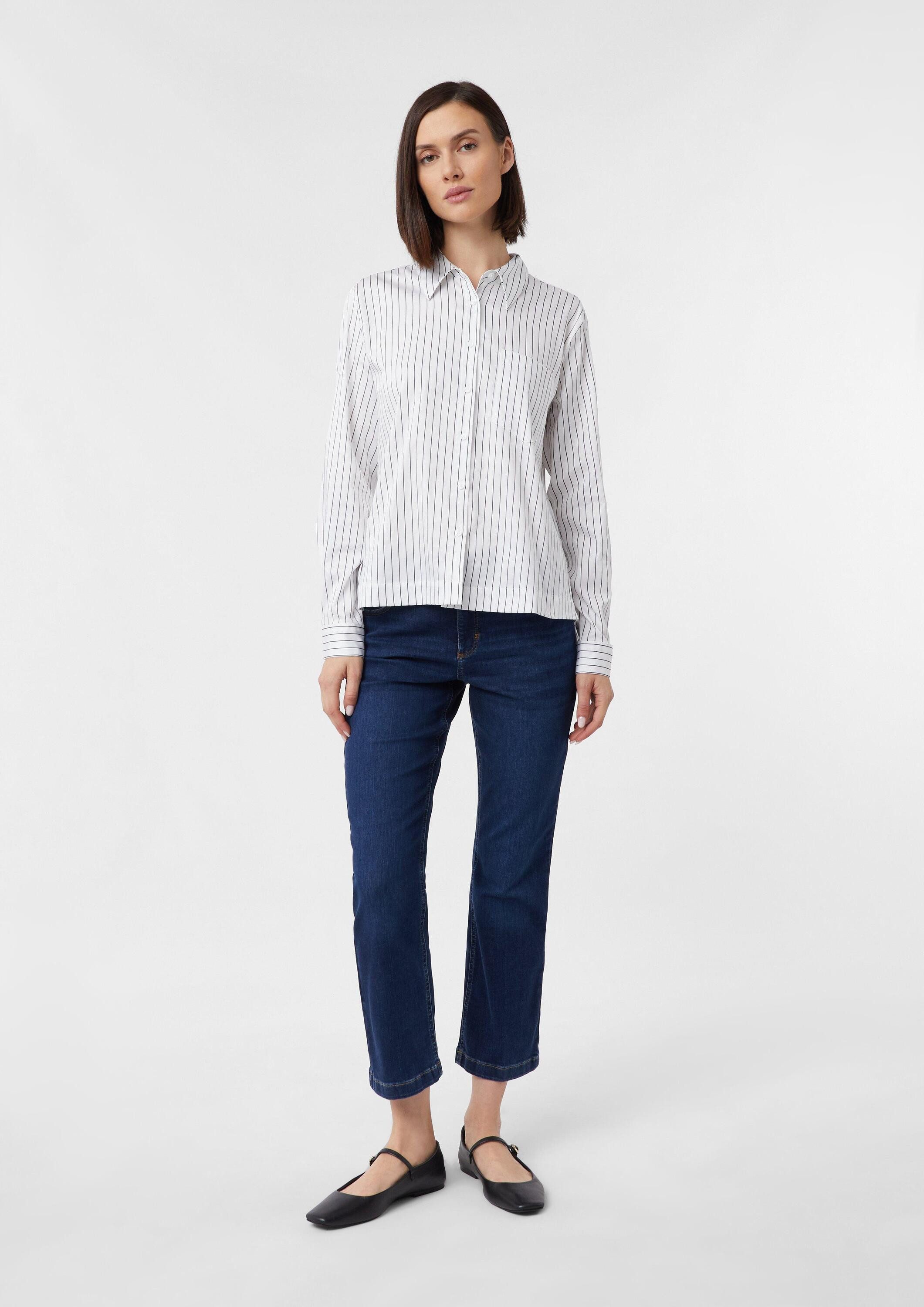 comma Bootcut-Jeans Jeans-Hose Cropped Jeans mit Flared Leg und Waschung günstig online kaufen