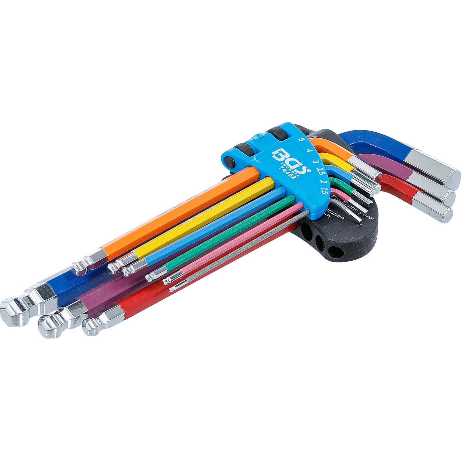 BGS Winkelschlüssel BGS Winkelschlüssel-Satz Multicolour Innensechskant Innensechskant mit