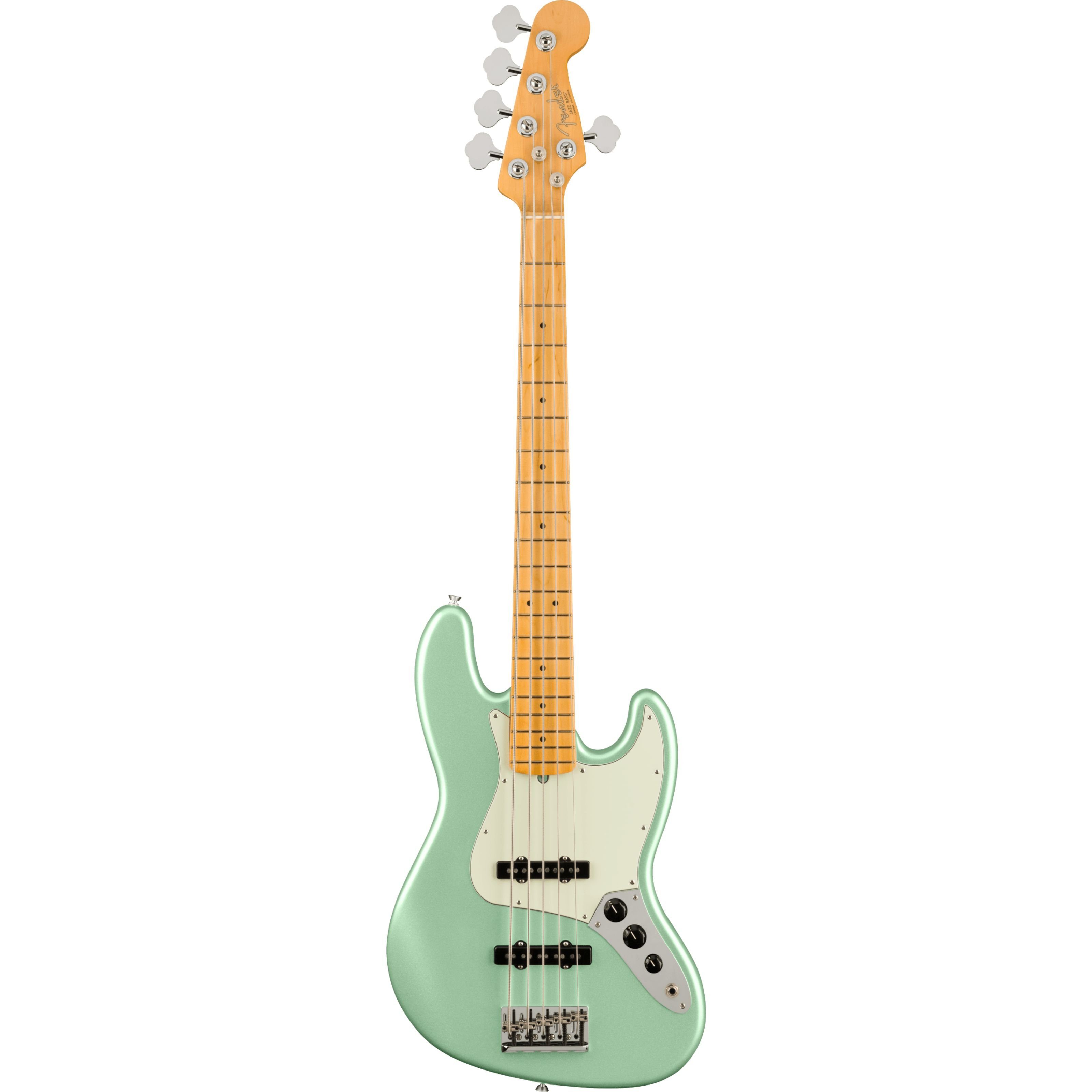 Fender E-Bass, E-Bässe, 5-Saiter E-Bässe, American Professional II Jazz Bass V MN Mystic Surf Green - E-Bass