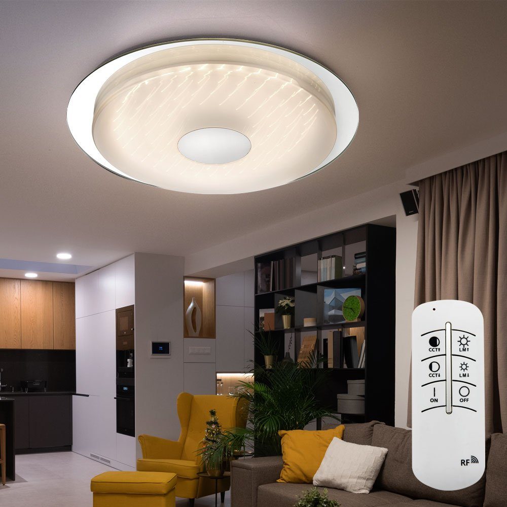 GLOBO LIGHTING LED Deckenleuchte, LED-Leuchtmittel fest verbaut, Warmweiß, Neutralweiß, Tageslichtweiß, Deckenleuchte Deckenlampe Wohnzimmerlampe dimmbar Fernbedienung LED