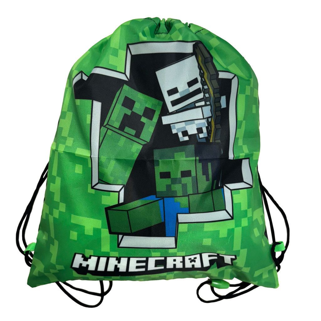 Minecraft Kinderrucksack Minecraft Creeper Sporttasche Turnbeutel 37 cm (1-tlg)
