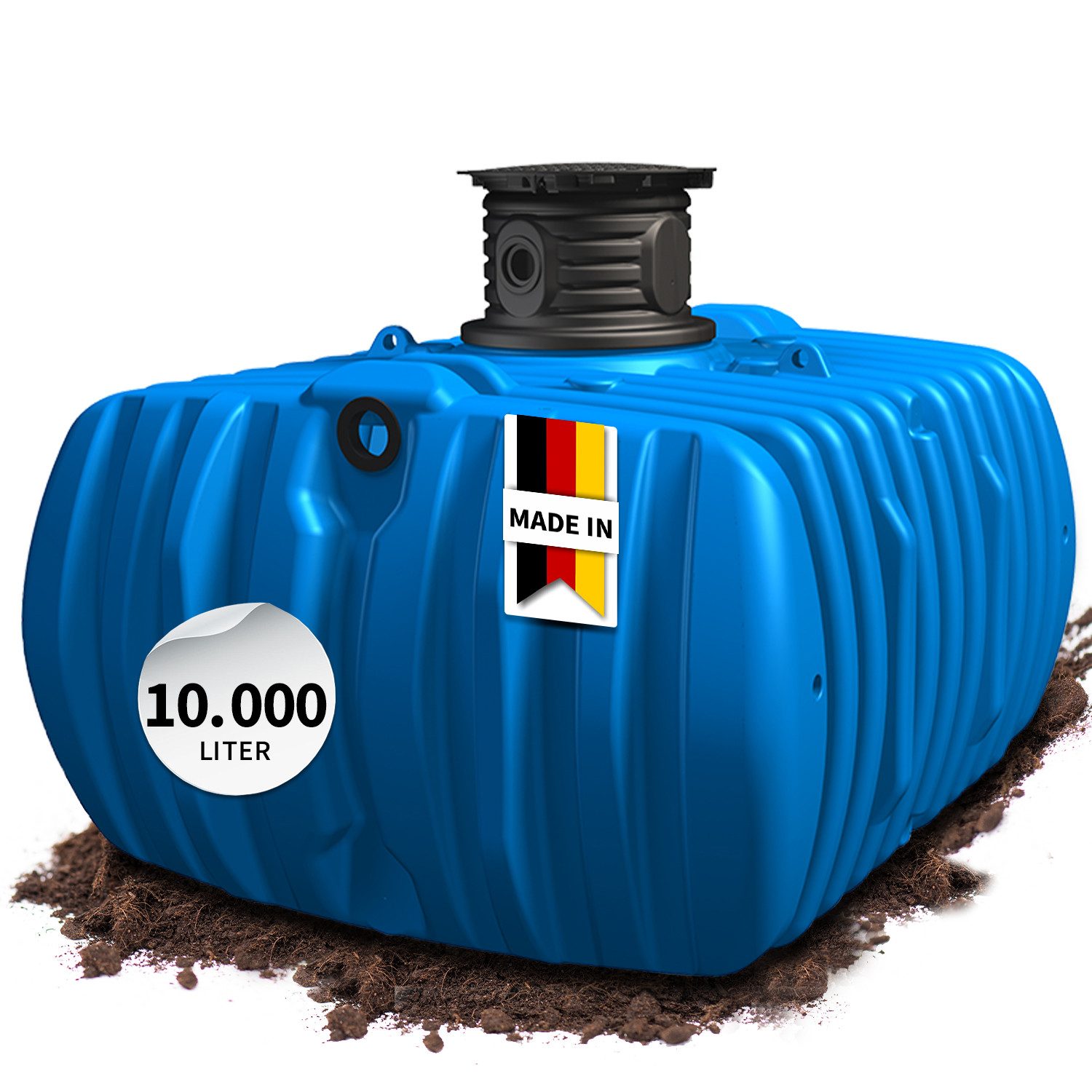 4rain Wasserreservoir FLAT L Flachtank 10000 Liter inkl. Schachtverlängerung, 10000 l
