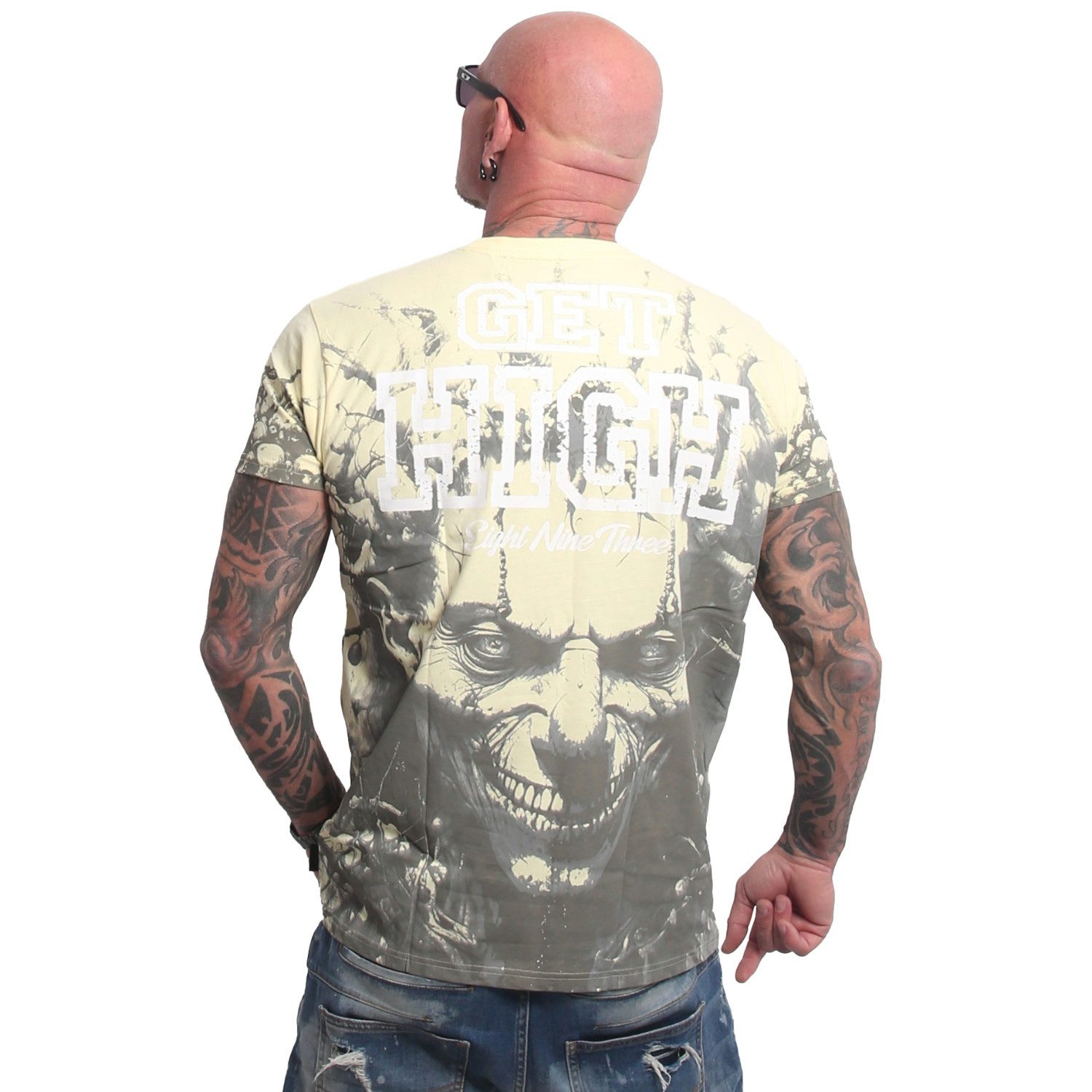 YAKUZA T-Shirt Get High Allover günstig online kaufen