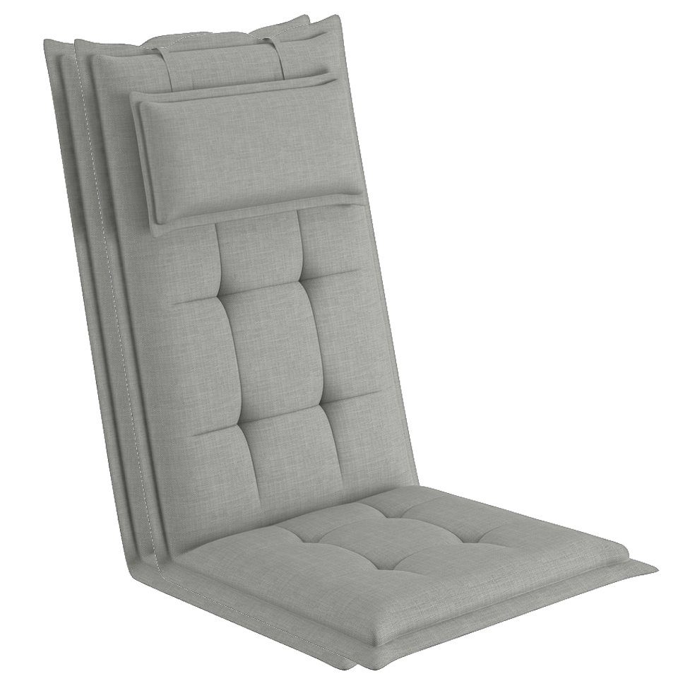 sunnypillow Hochlehnerauflage Gartenstuhlauflagen mit abnehmbarem Kopfpolst günstig online kaufen