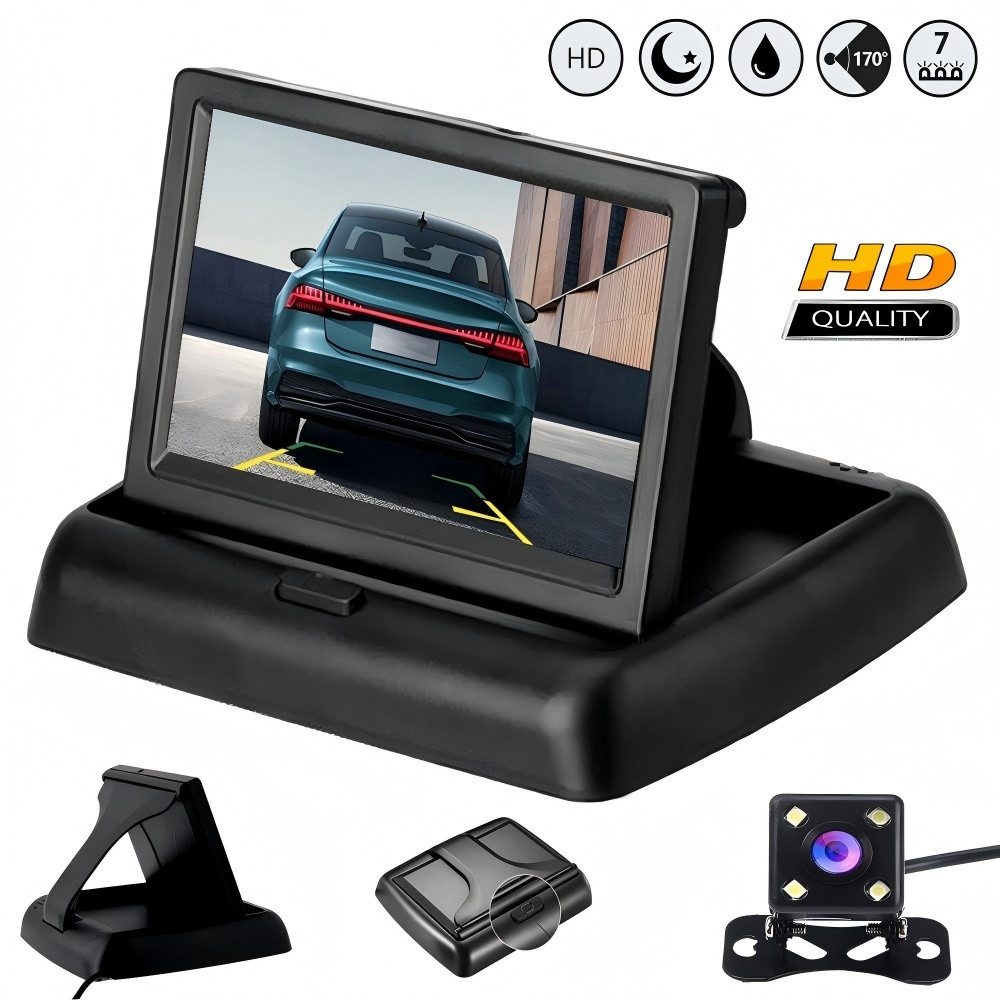 Mit 4.3'' LCD Monitor Nachtsicht Einparkhilfe Auto KFZ PKW Kamera Rückfahrkamera