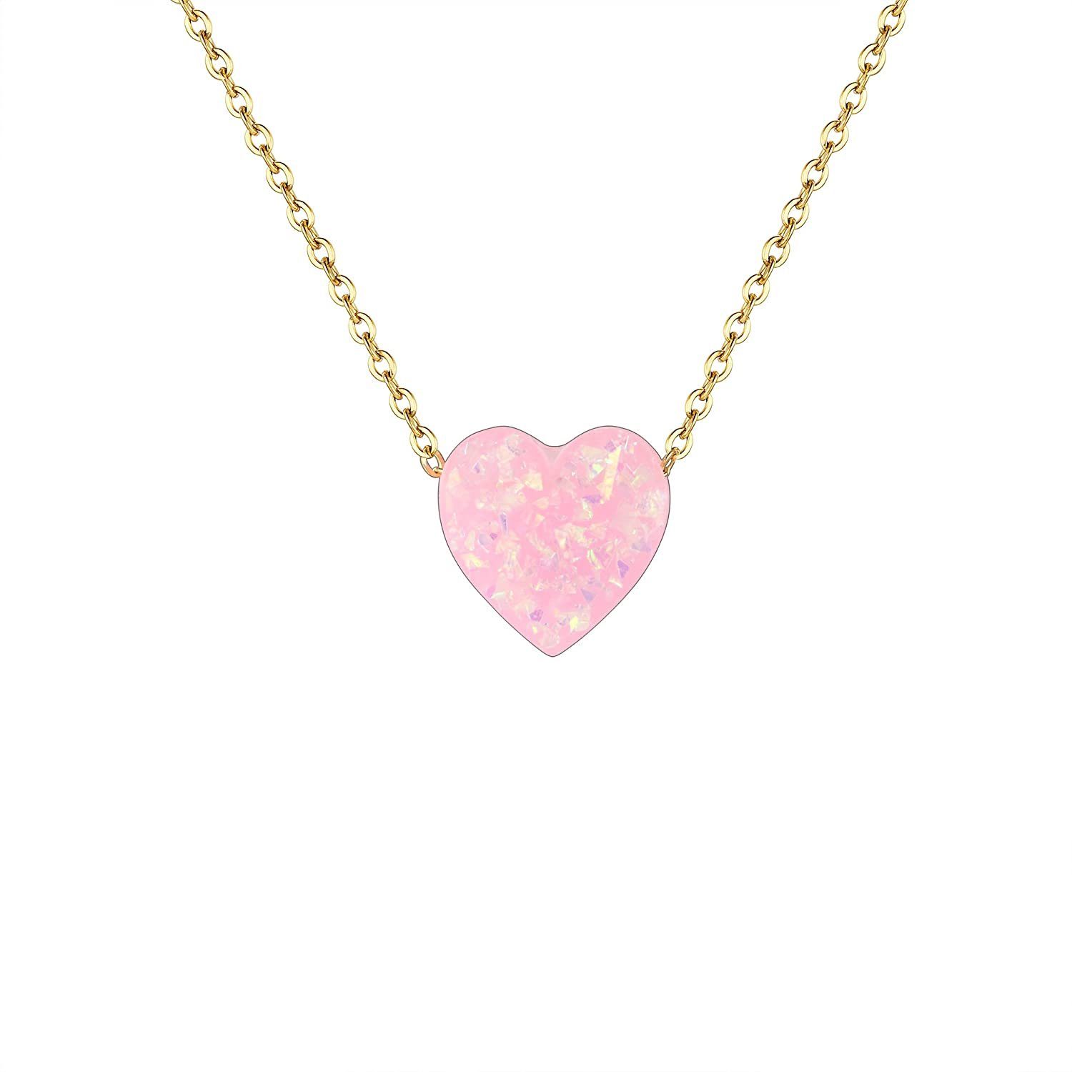 Kette mit Anhänger Karisma Damen Edelstahl Gold Collier Anhänger Kette