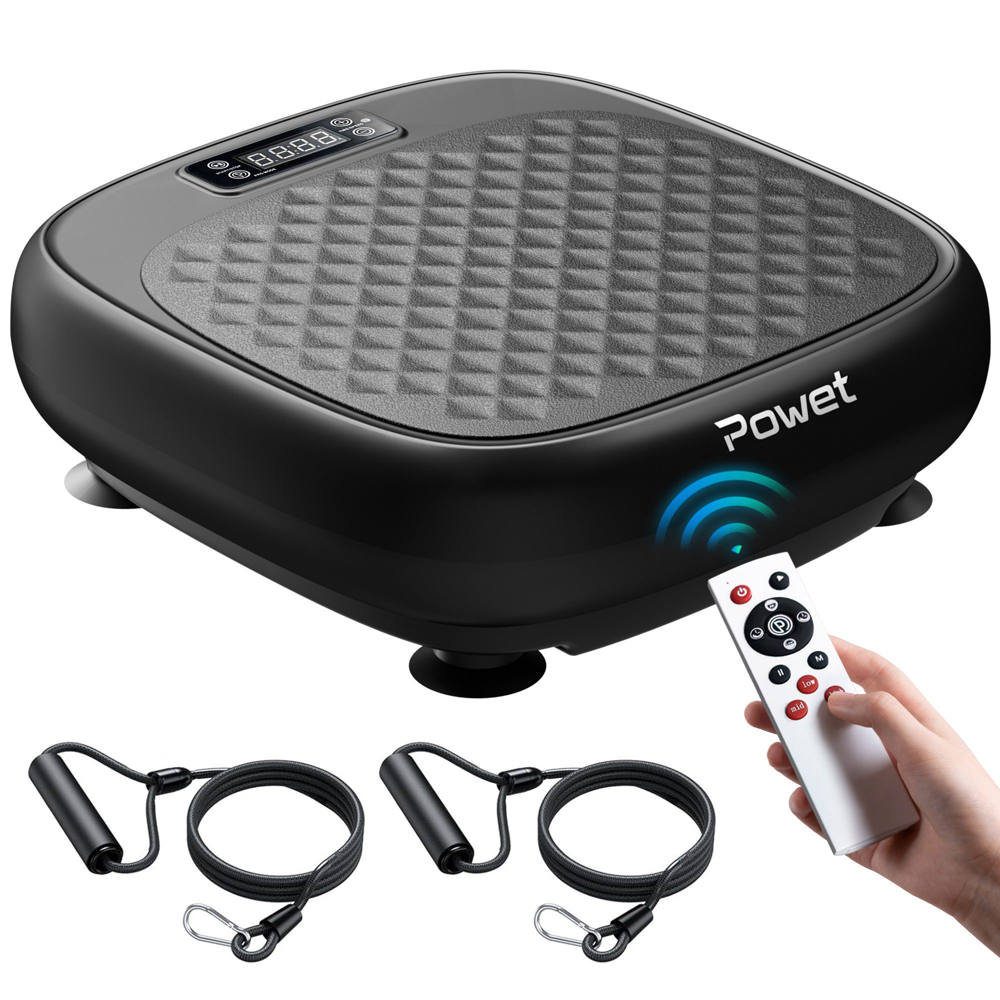 ChaCool Vibrationsplatte Rüttelplatte Sport für zuhause - 99 Intensity Levels, 5 Training Programmes Load Capacity 120 kg