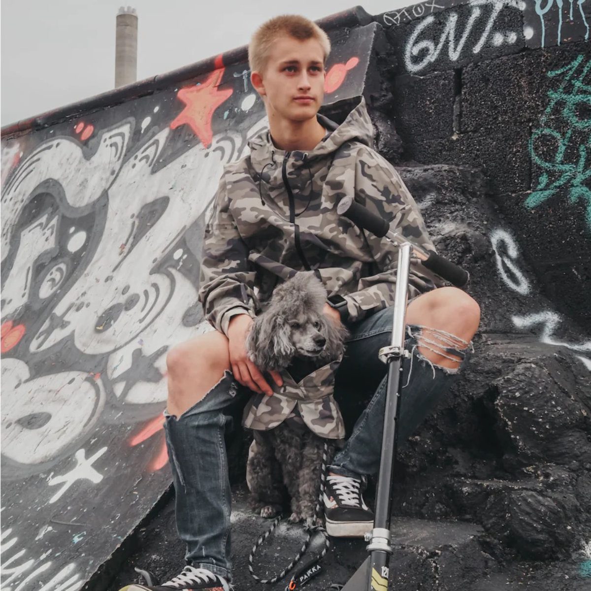 PAIKKA Outdoorjacke Regenmantel für Zweibeiner reflektierend Unisex "Human Visibility Rai