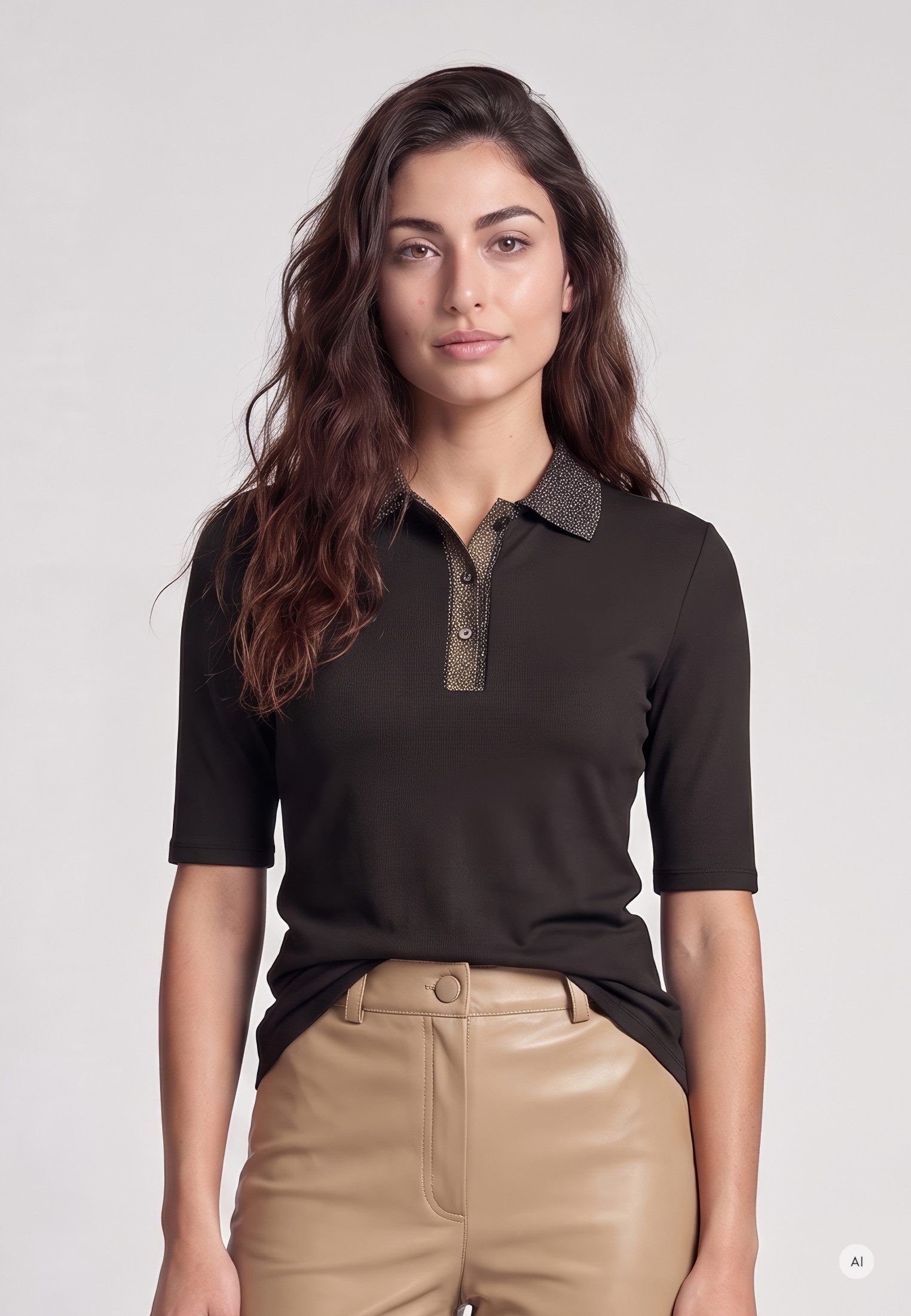 MARC AUREL Shirtbluse mit Polokragen