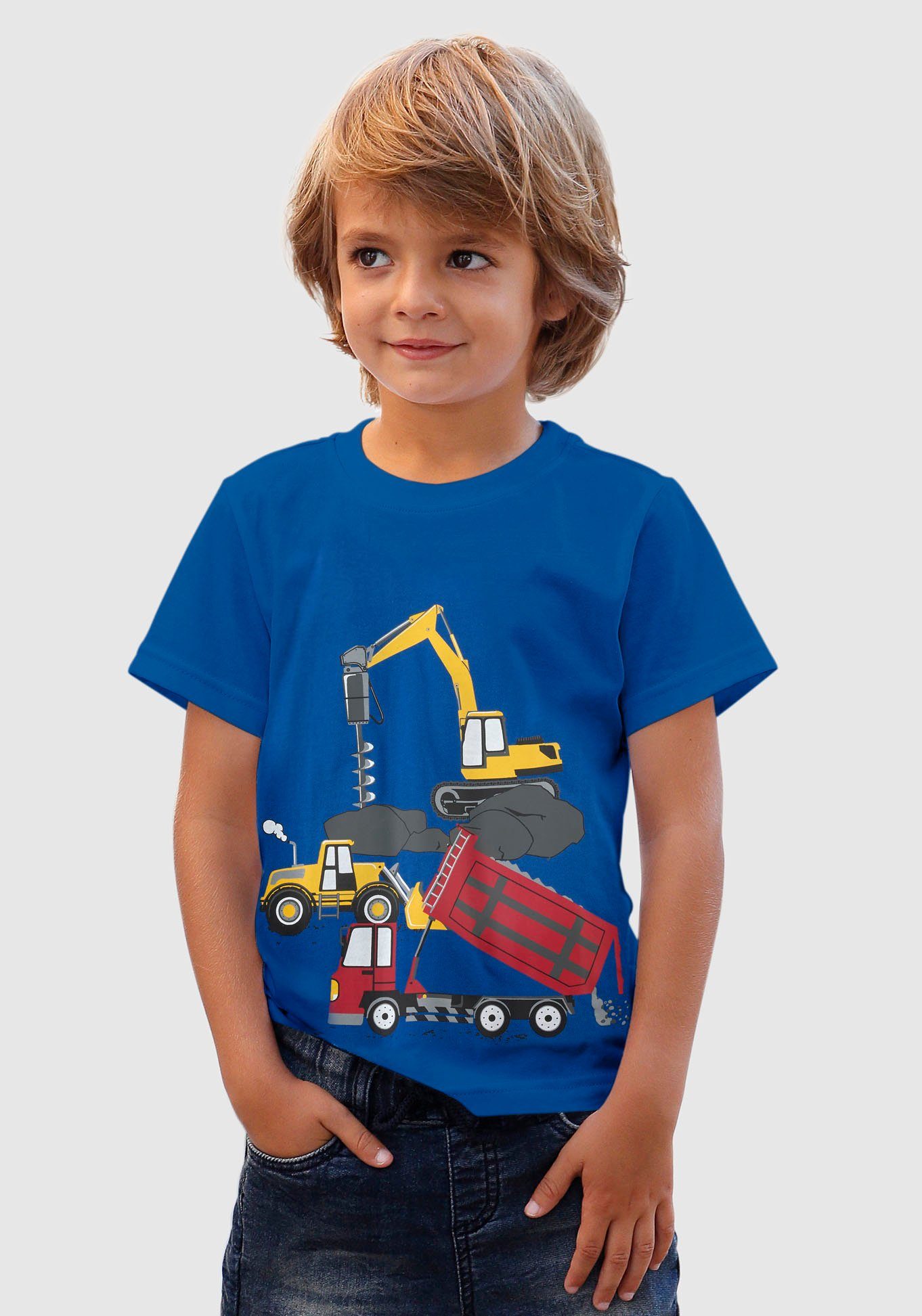 KIDSWORLD T-Shirt BAUMASCHINEN Spruch | T-Shirts