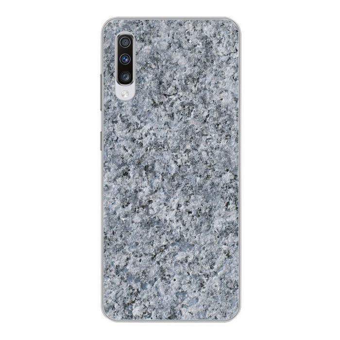 MuchoWow Handyhülle Granit - Stein - Muster - Design - Grau Phone Case Handyhülle Samsung Galaxy A70 Silikon Schutzhülle