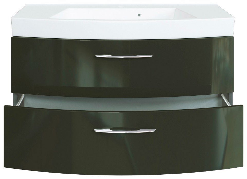 welltime Badmöbel-Set Florida, (2-St), Breite 100 cm, Waschtisch mit gewölb günstig online kaufen