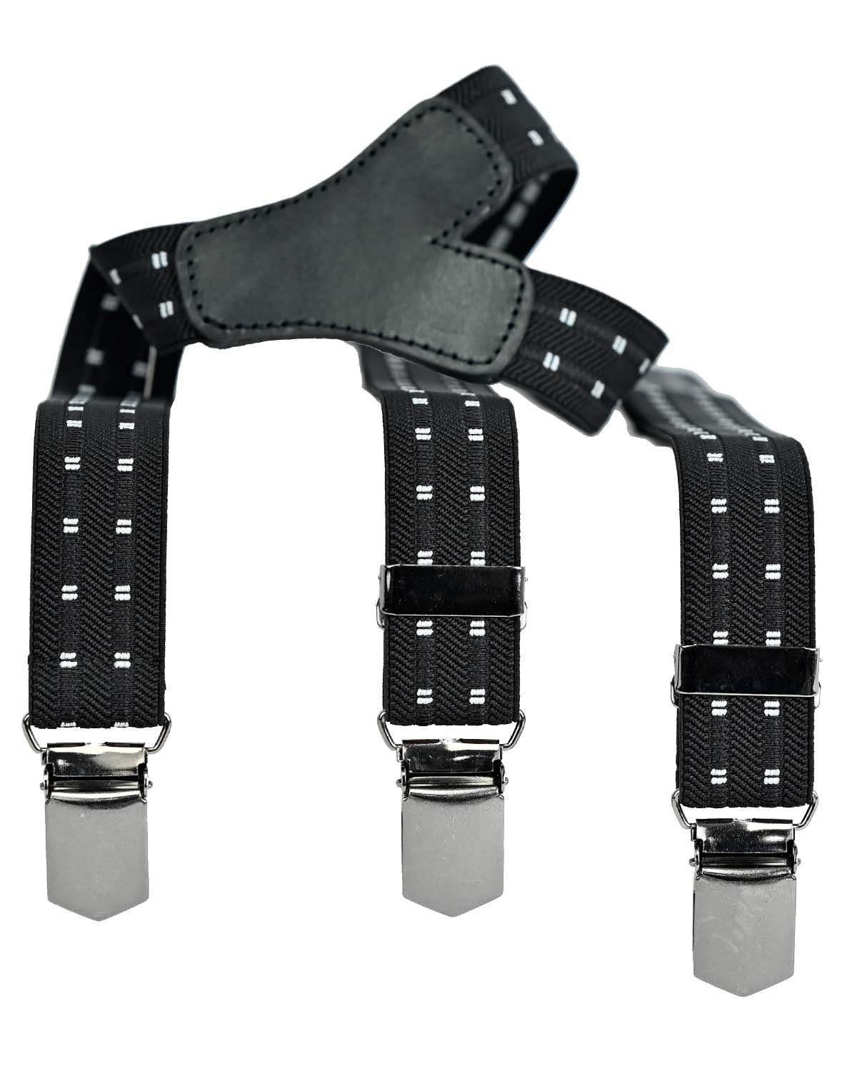 Men’s Hosenträger 25 Clips mm Belts LLOYD Gr.120 gemustert black Lederr-Rückenteil LLOYD-Hosenträger