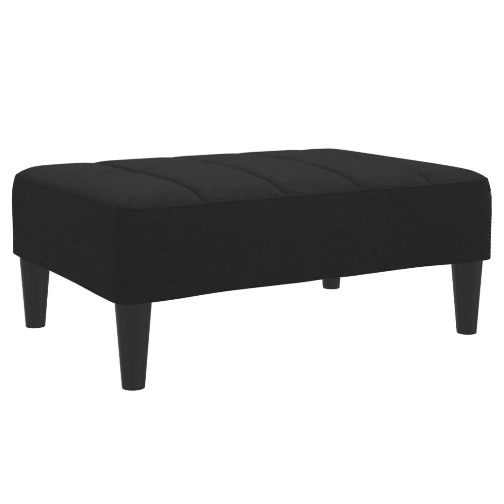 vidaXL Polsterhocker Fußhocker Schwarz 77x55x31 cm Stoff (1 St)