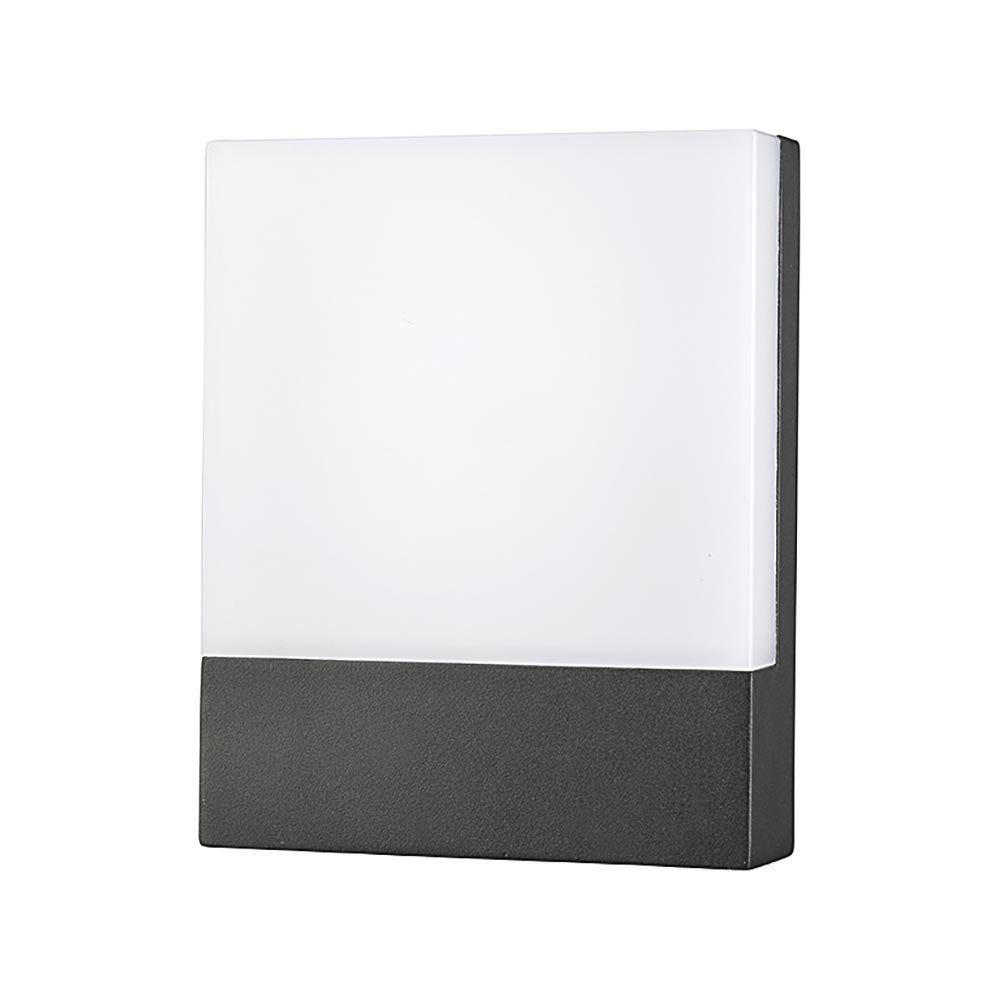 Grafit Außen-Wandlampe IP54 Warmweiß LED Weiß, Außen-Wandleuchte Licht-Trend LED Graphit, 350lm Flat