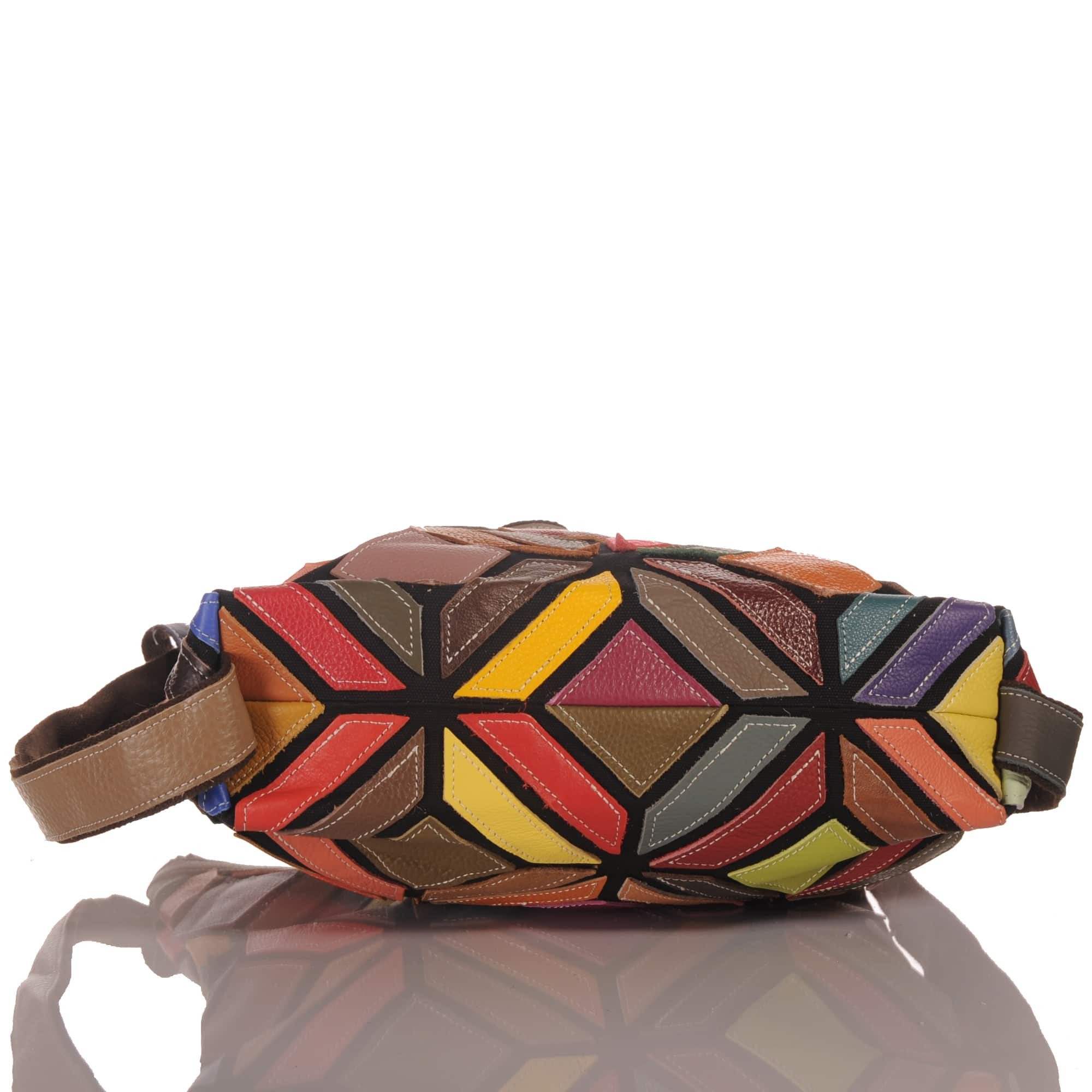 KMISSO Henkeltasche Damen Leder Patchwork Umhängetasche Shopper Schultertasche Rucksack 30 (1-tlg), im eleganten Look