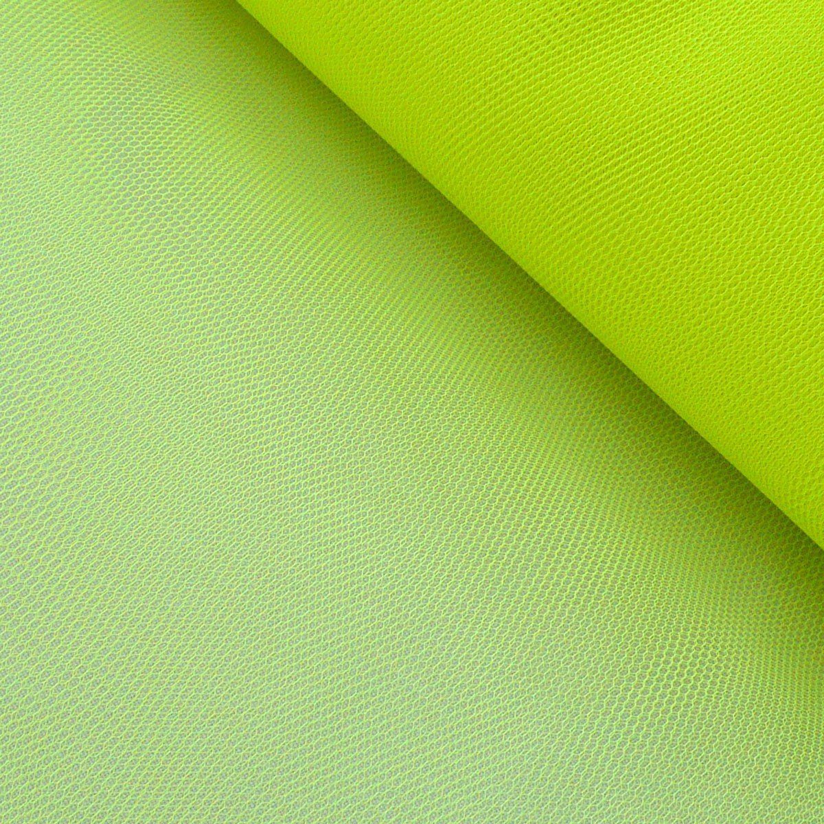 Stoff Kreativstoff Meterware Tüll Polyester neon gelb 140cm