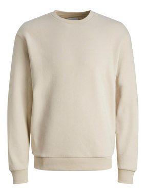 Jack & Jones Sweatshirt Basic Sweater Sweatshirt Pullover JJEBRADLEY 6027 in Sand