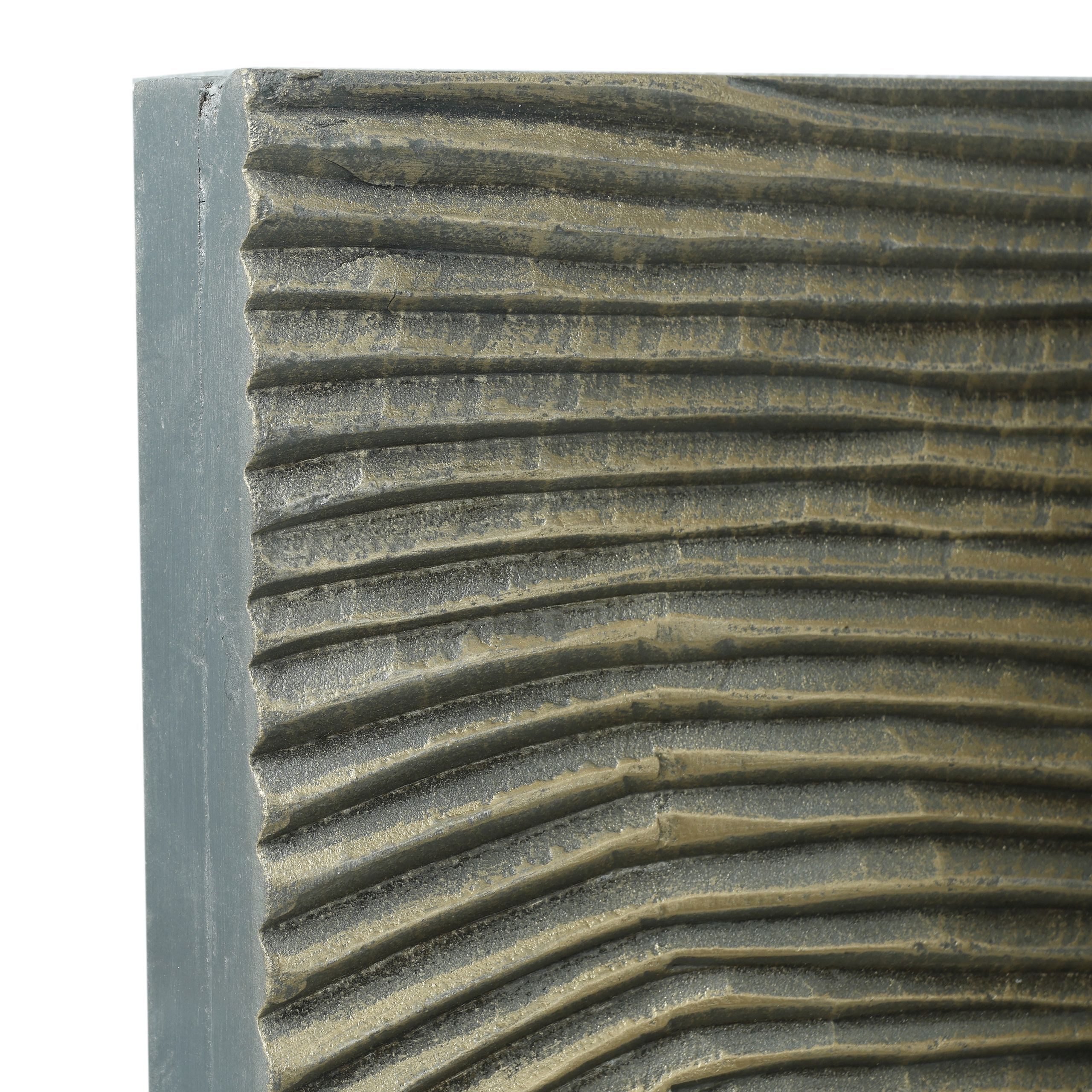 PTMD Wandboard Wandpaneel Große Welle Darina Quadratisch Bronze Wandbild 120/120