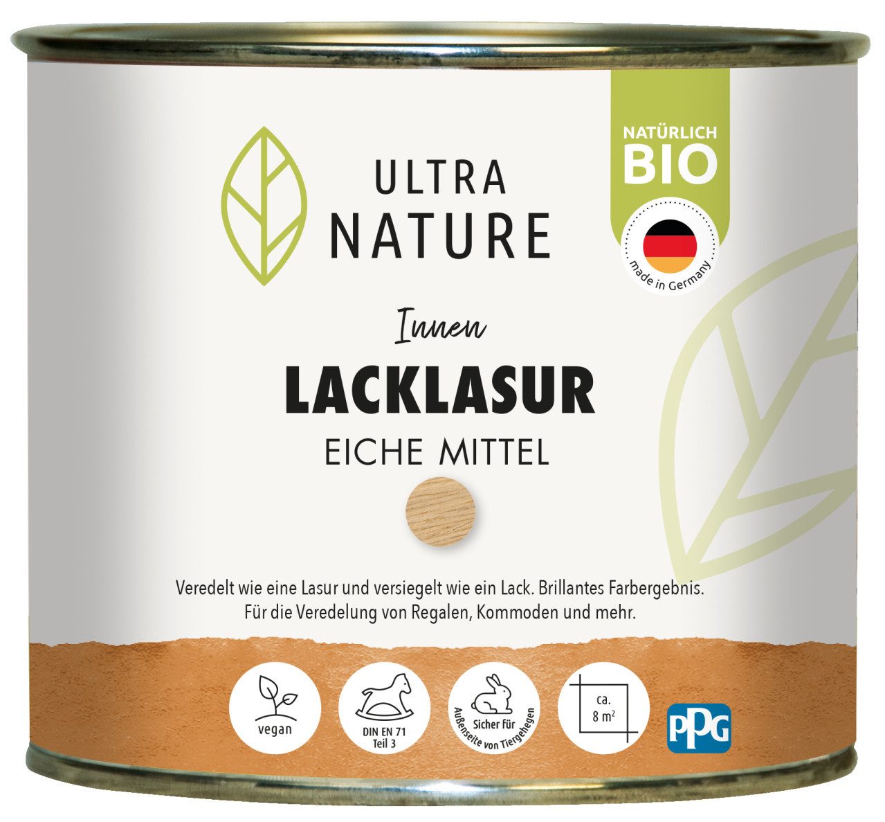 ULTRA NATURE Lasur Ultra Nature Lacklasur 375 ml eiche mittel