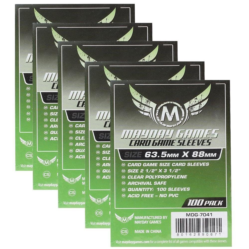Mayday Games Spiel Standard Hüllen 63,5x88mm 500 Stück VP - 7041