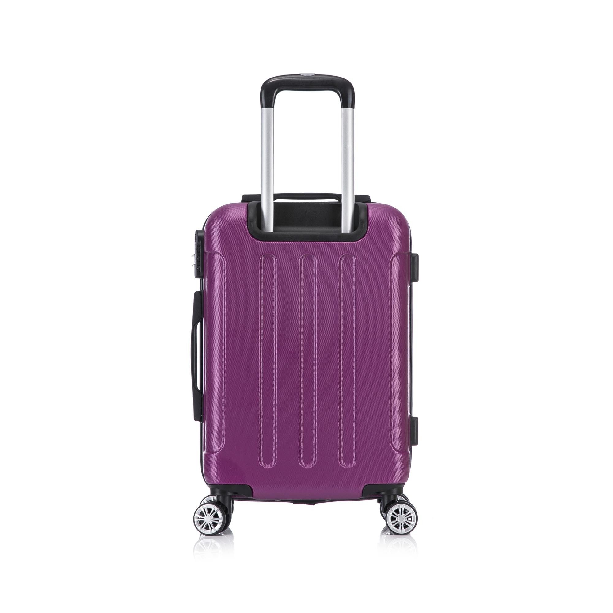 Flexot Hartschalen-Trolley F-2045 Kofferset, 360° Rollen, robuster Reisekoffer, Bordcase, 4 Rollen, Robuster und moderner Koffer mit vier 360° Rollen und Zahlen – Bild 4 von 5