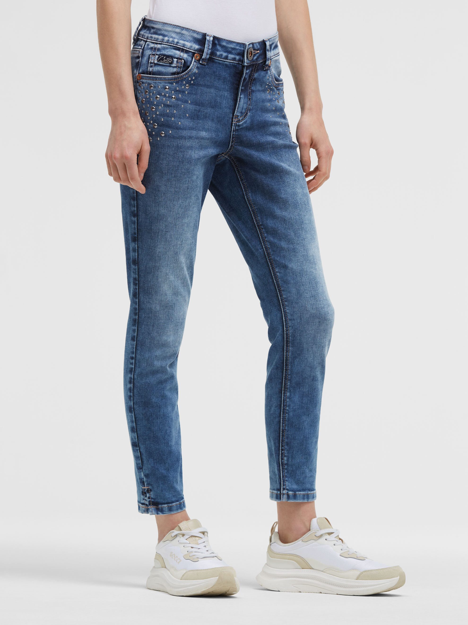 SOCCX Slim-fit-Jeans mit normaler Leibhöhe