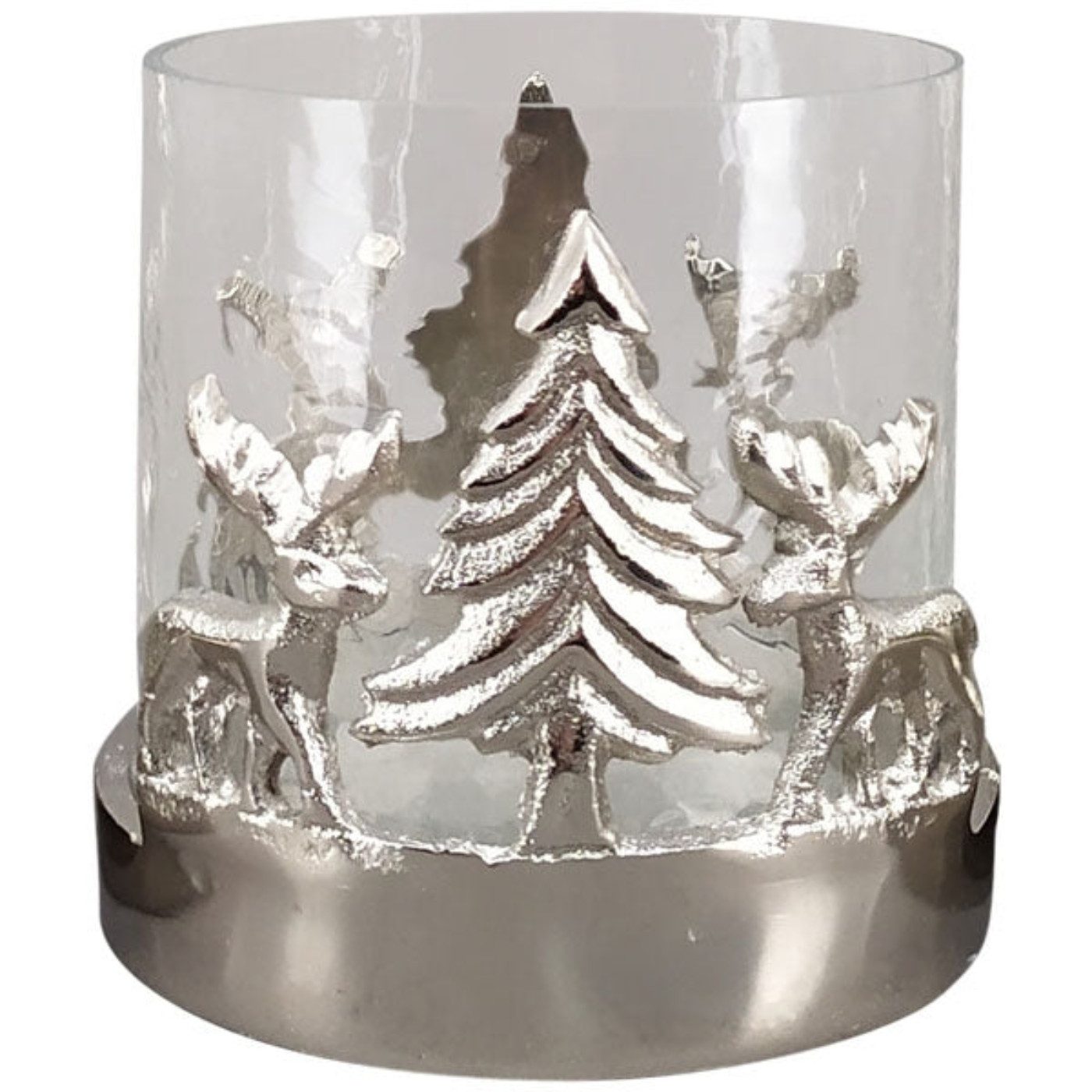 finehomegarden Windlicht Teelichthalter Tanne/Rentier H8,5cm + günstig online kaufen