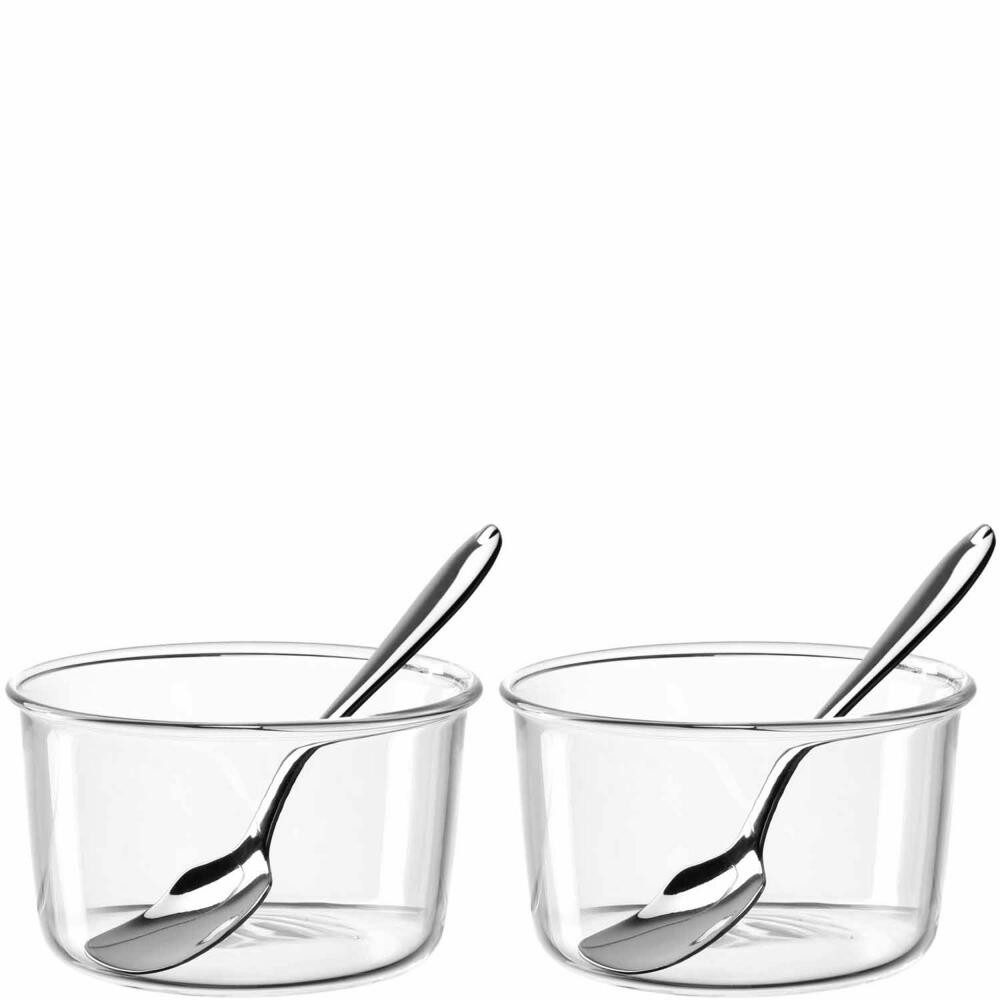 LEONARDO Schale Löffel Set VETRO 4-tlg. 270 ml, Materialmix