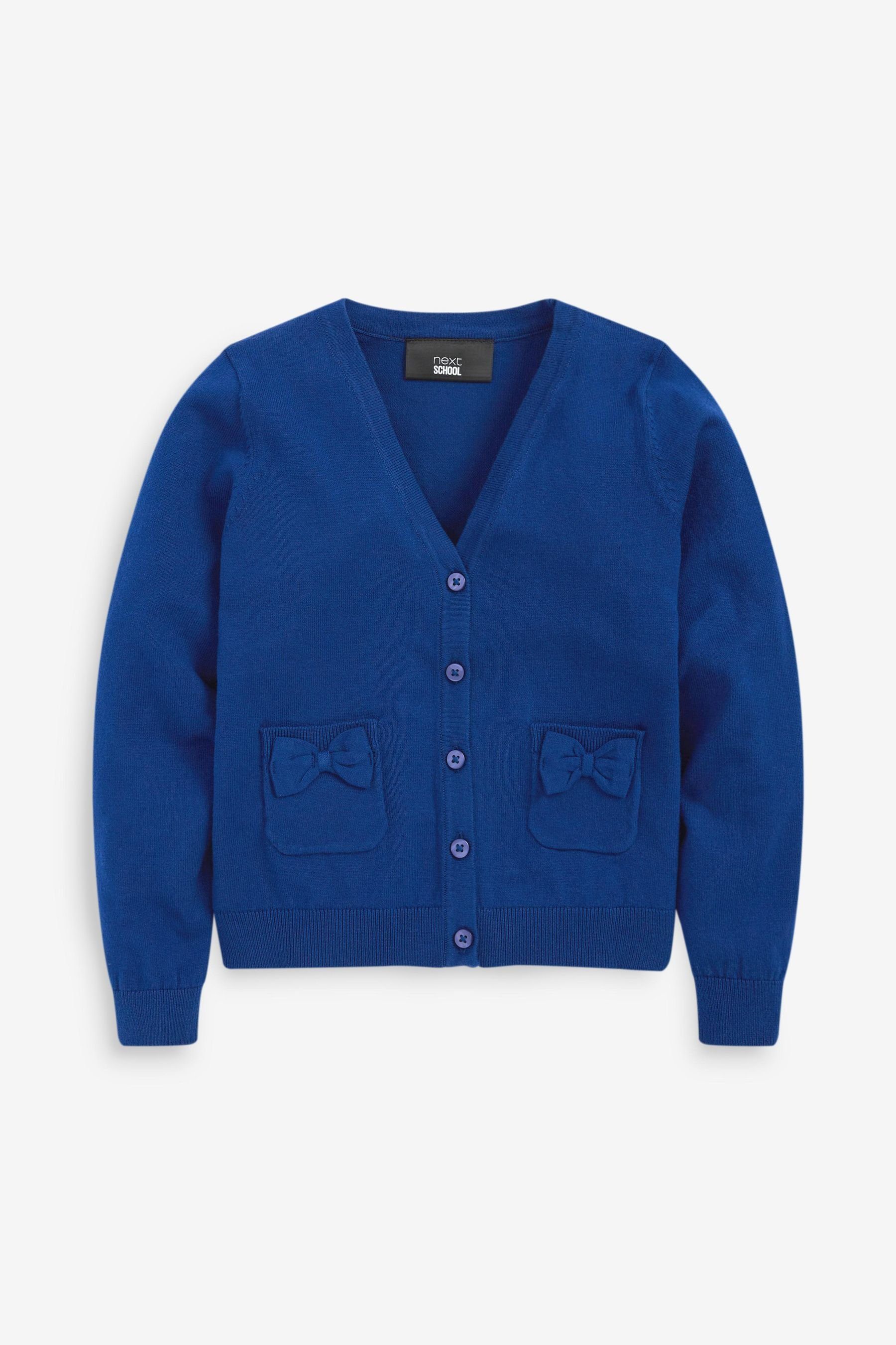 Strickjacke Strickjacke mit schleifenverzierten Taschen