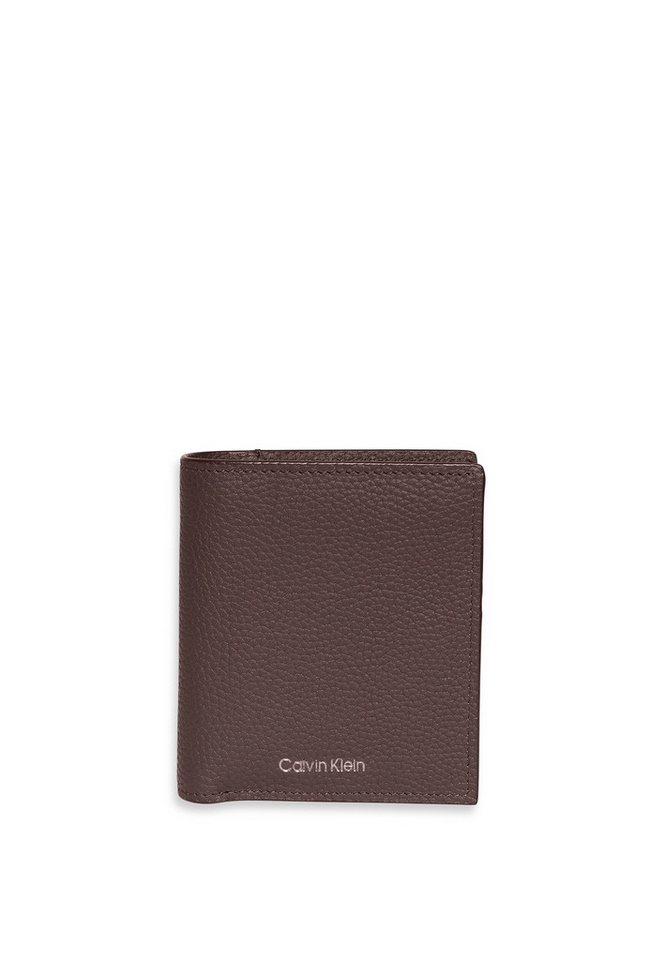 Calvin Klein Geldbörse FOIL EMBOSS SLIM TRIFOLD w CARD, Geldbeutel, Unisex Portemonnaie mit Logoschriftzug